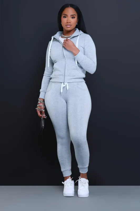 Like That Jogger Set - Heather Grey sold by Swankaposh