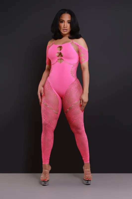 Baby Girl Laser Cut Seamless Halter Jumpsuit - Pink sold by Swankaposh
