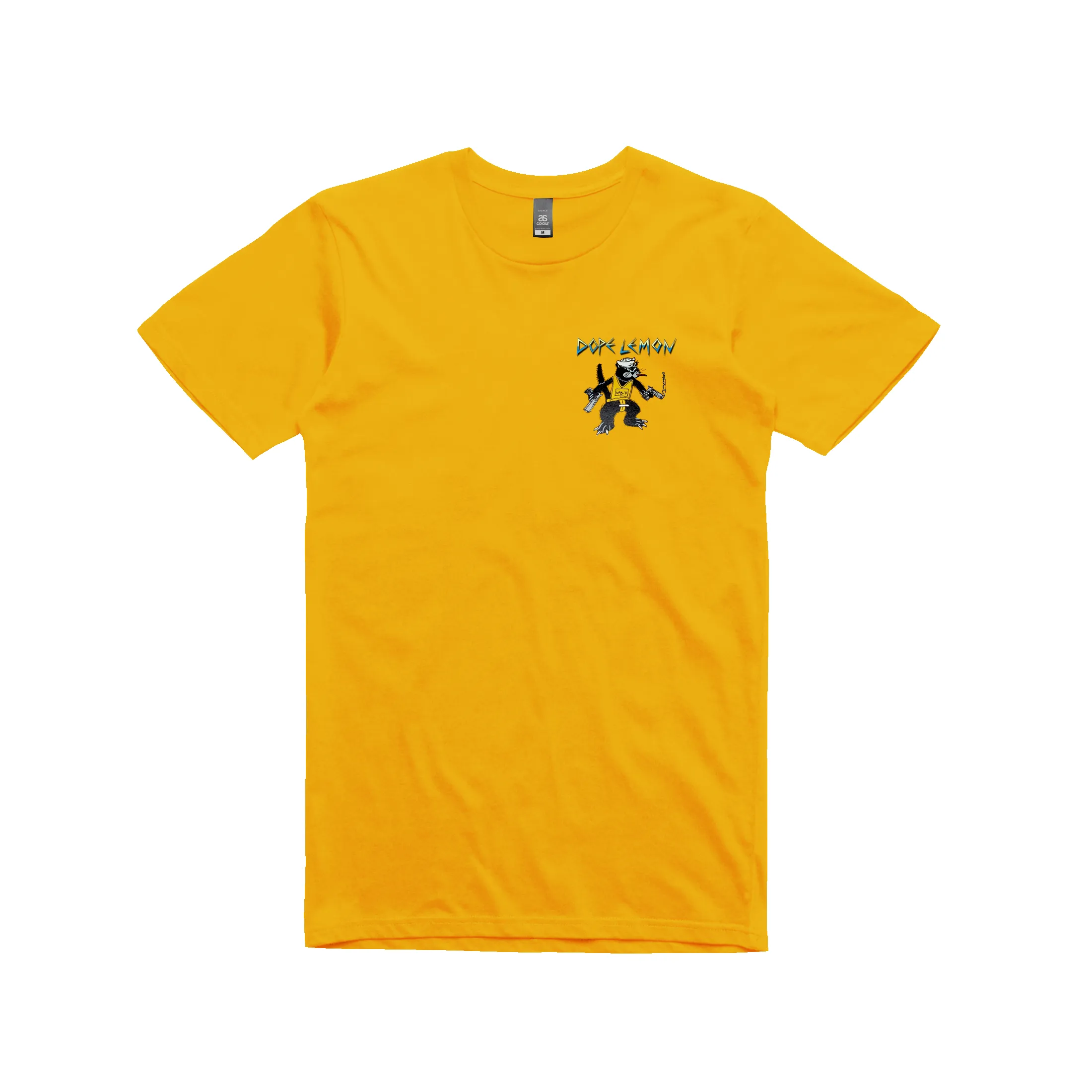 Gun Cat / Gold T-shirt sold by Dope Lemon