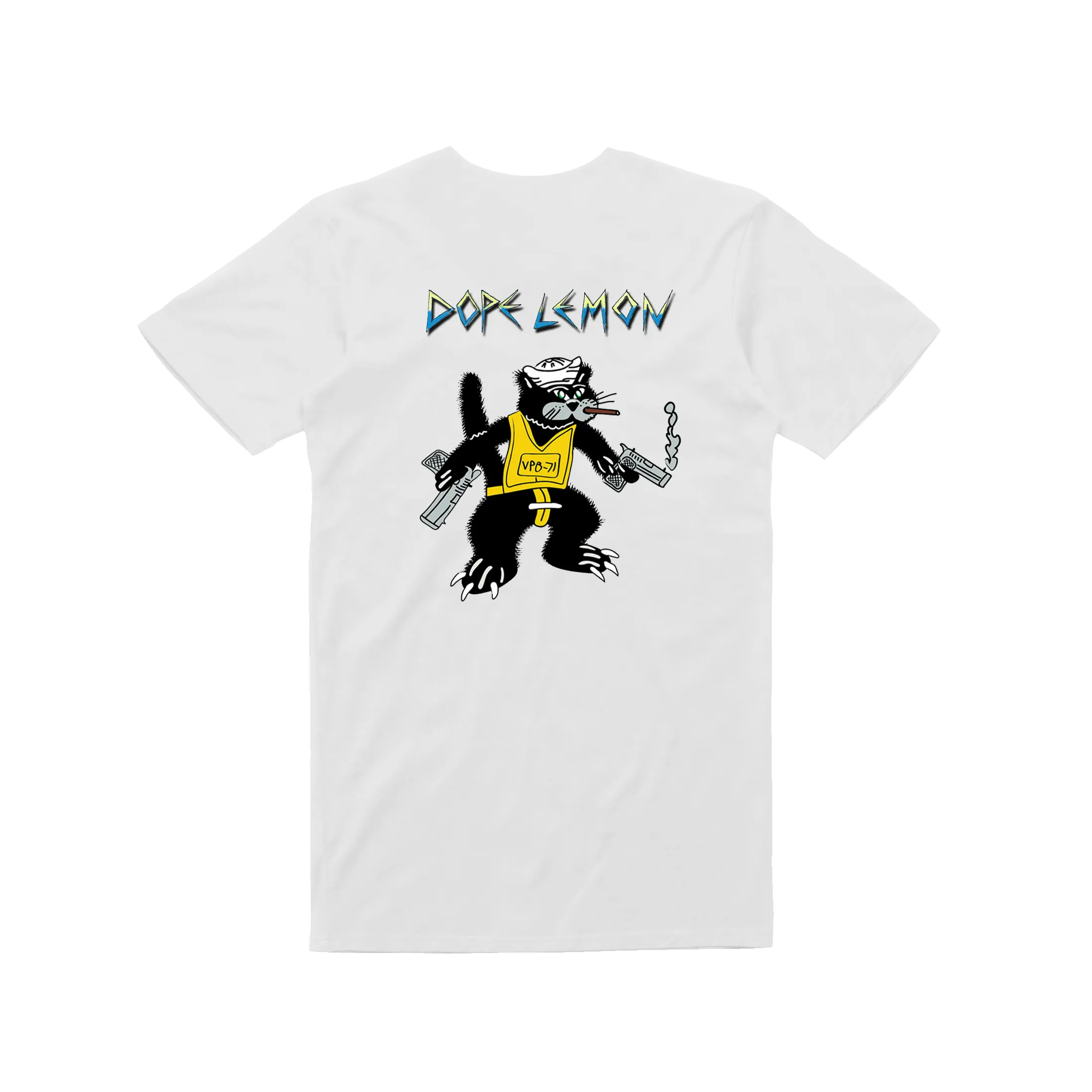 Gun Cat / White T-shirt sold by Dope Lemon product image thumbnail 2