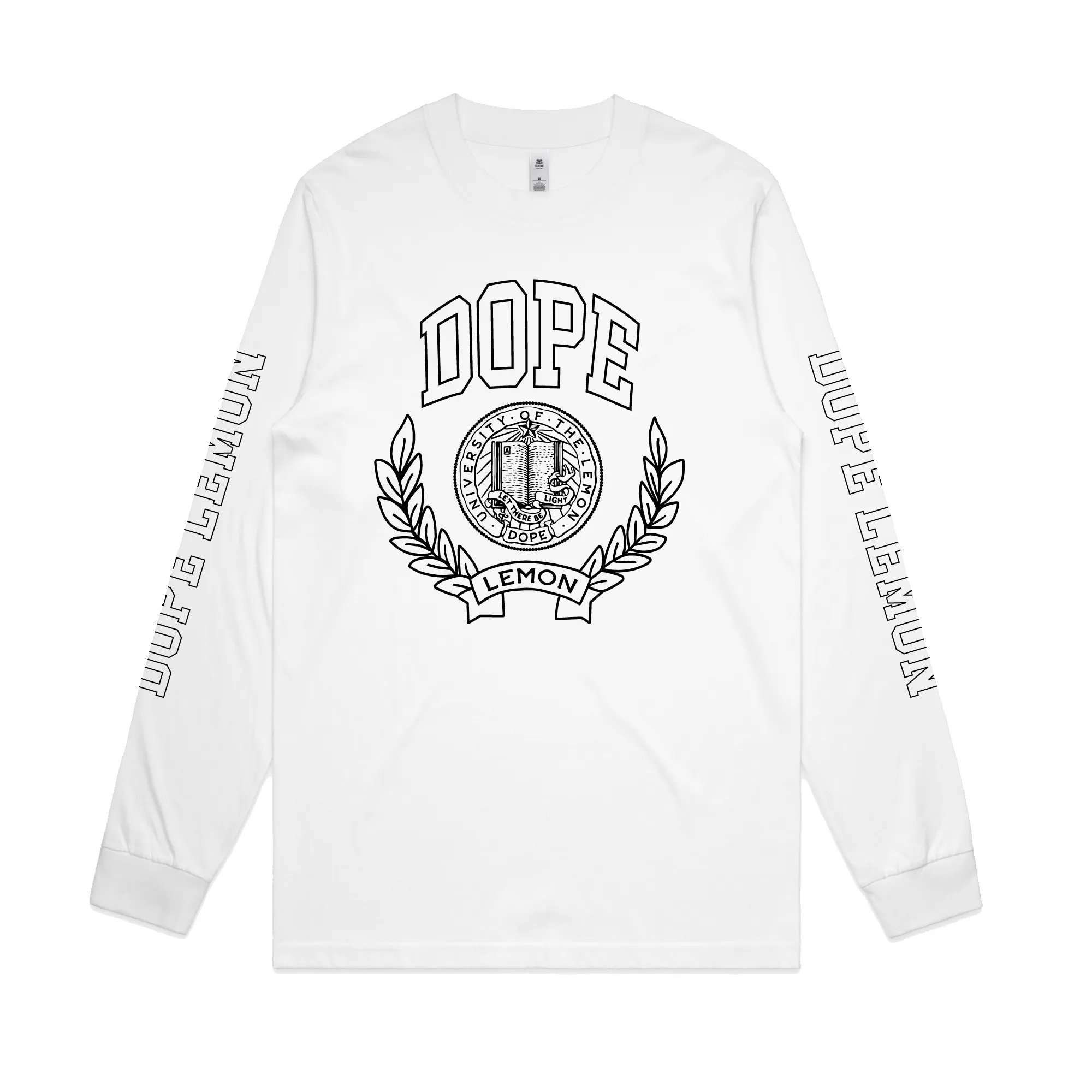 Dope University / White Longsleeve T-shirt sold by Dope Lemon product image thumbnail 2