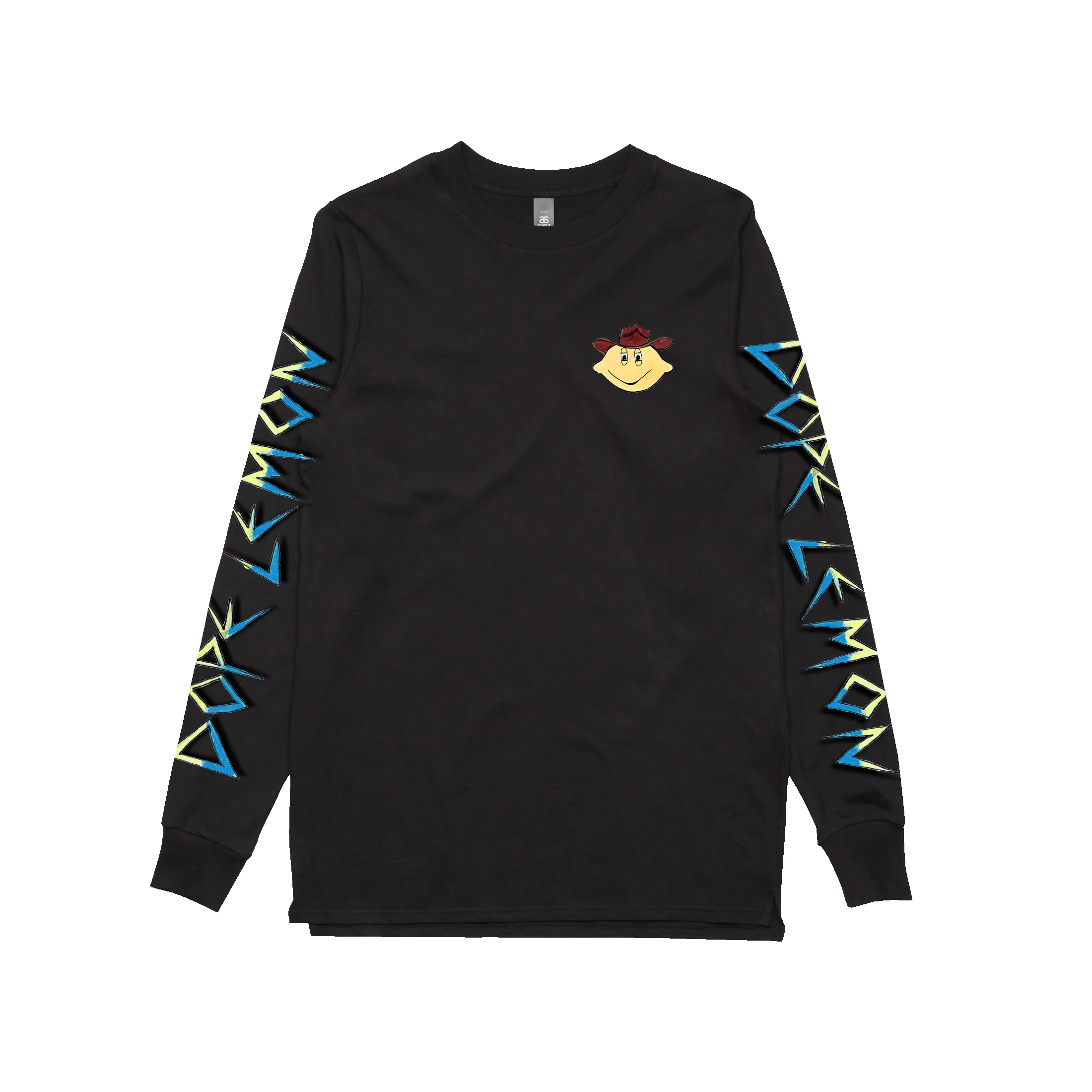 Cowboy Lemonhead / Black Longsleeve T-shirt sold by Dope Lemon product image thumbnail 2