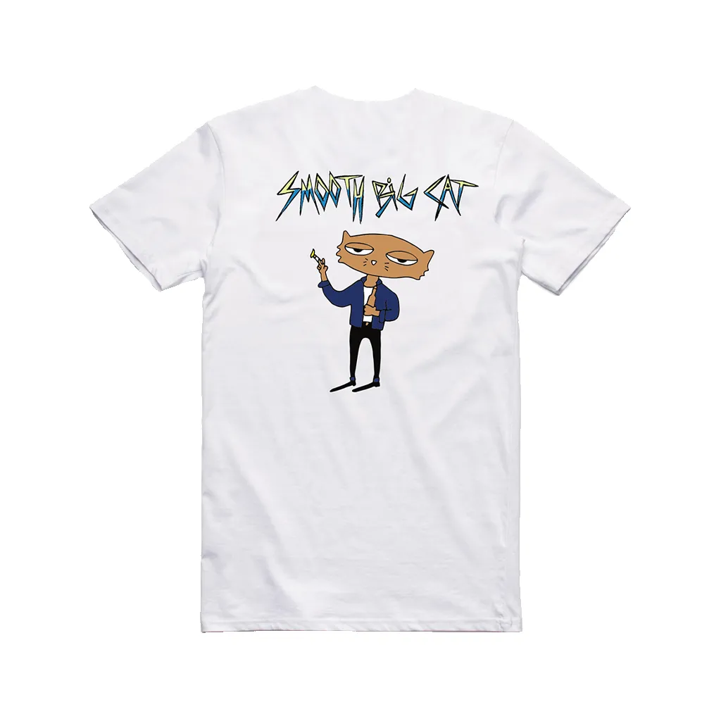 Smoking Cat / White T-Shirt sold by Dope Lemon product image thumbnail 3