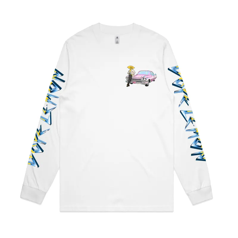 Cadillac Lemonhead / White Longsleeve T-shirt sold by Dope Lemon