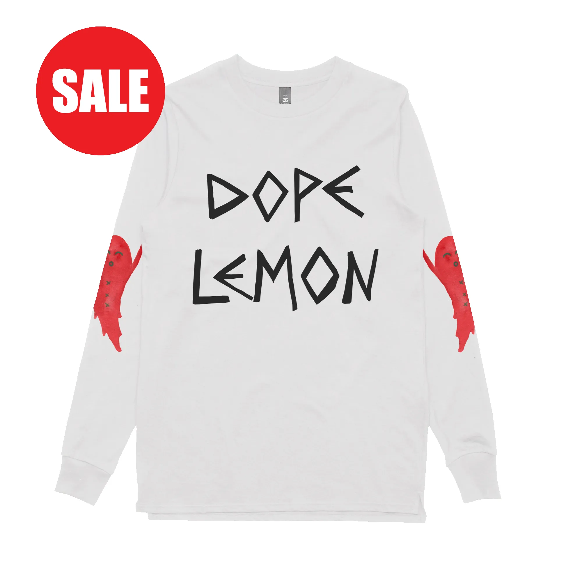 Red Ghost / White Longsleeve T-shirt sold by Dope Lemon
