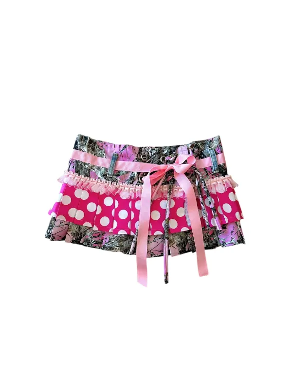Camo & Polkadot Mini Skirt sold by Stiiickky