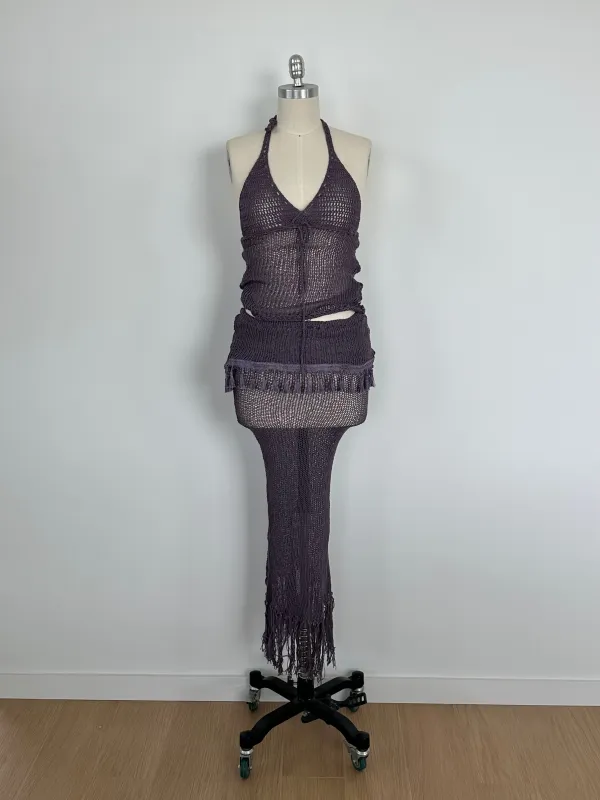 Purple Fringe 2-Piece Set sold by Stiiickky