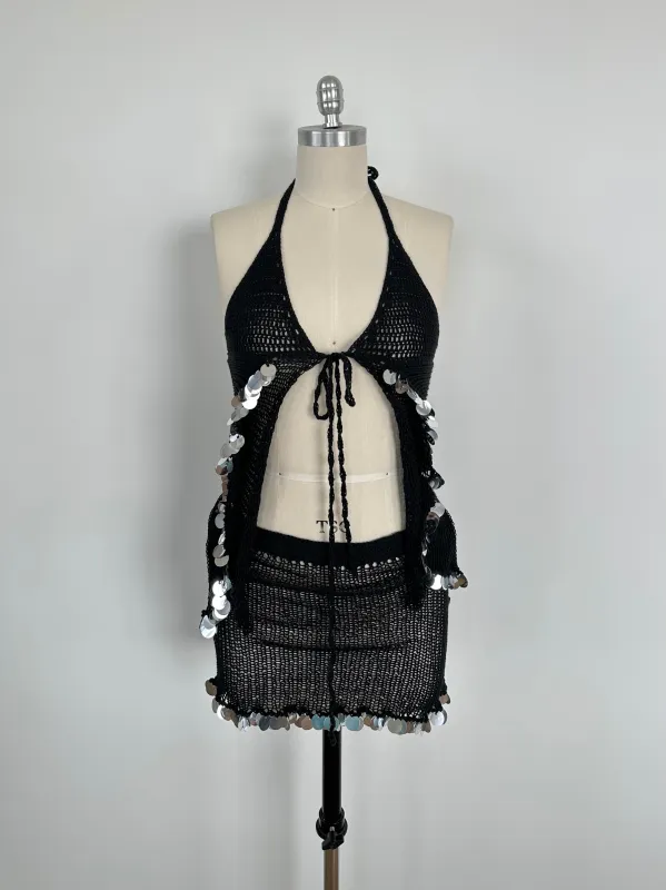 Black Sequin 2-Piece Set sold by Stiiickky