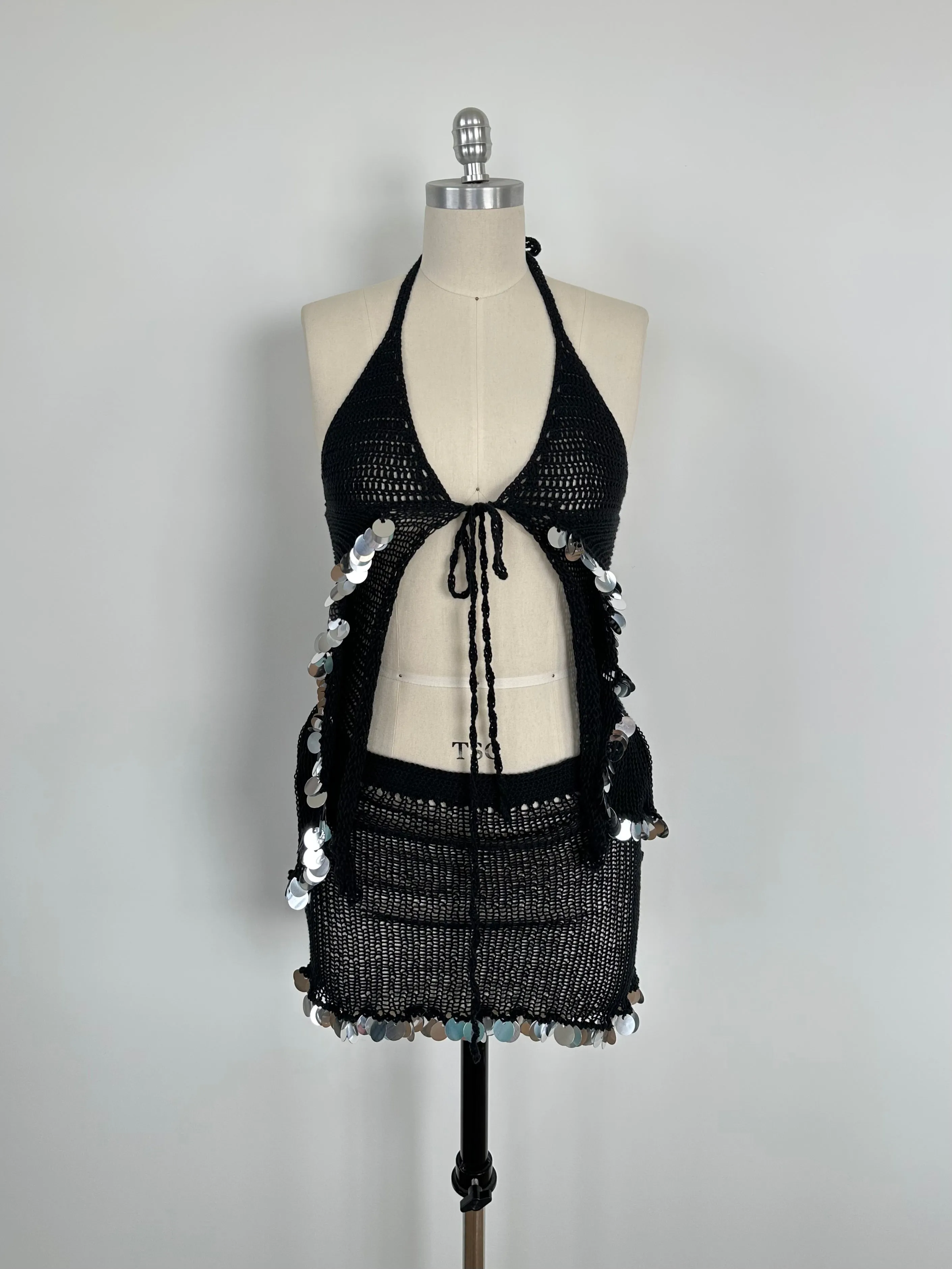 Black Sequin 2-Piece Set sold by Stiiickky