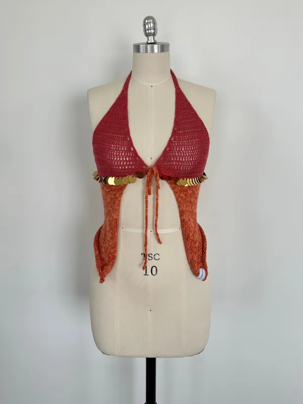 Amber Sequin Halter Top sold by Stiiickky