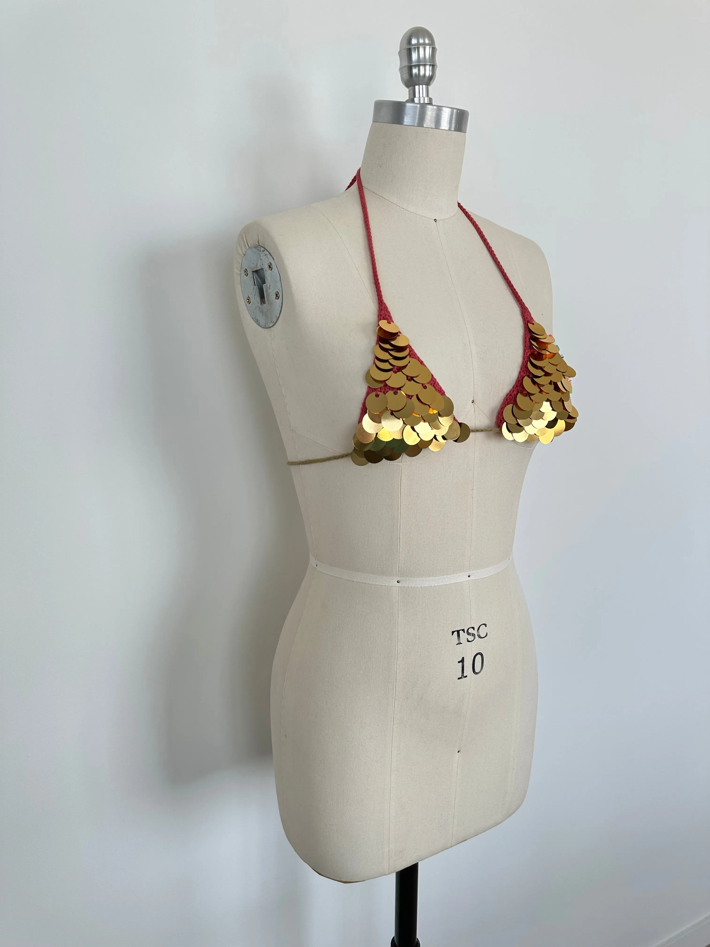 Bronze Sequin Bikini Top sold by Stiiickky product image thumbnail 3