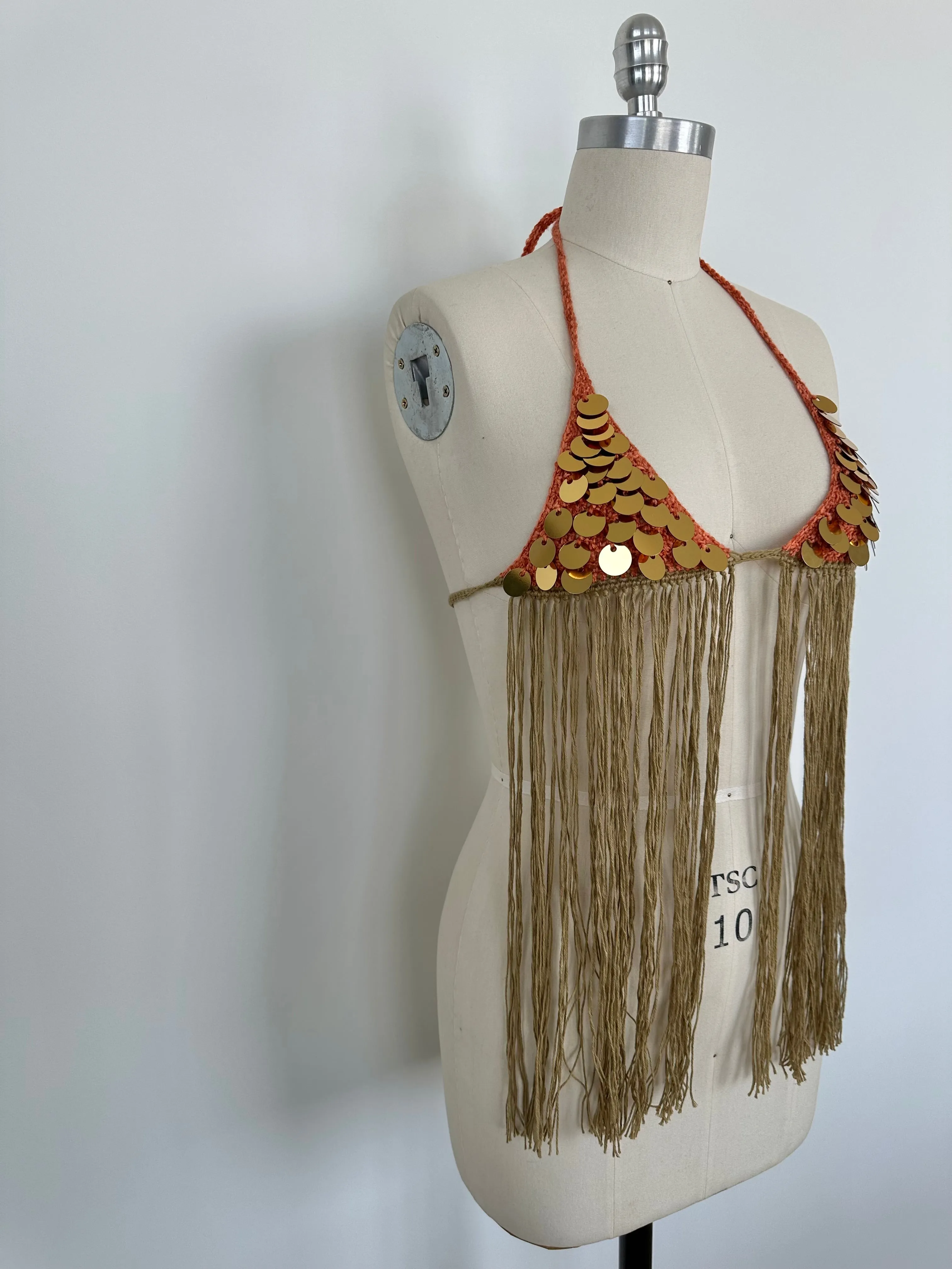 Bronze Fringe Bikini Top sold by Stiiickky product image thumbnail 3