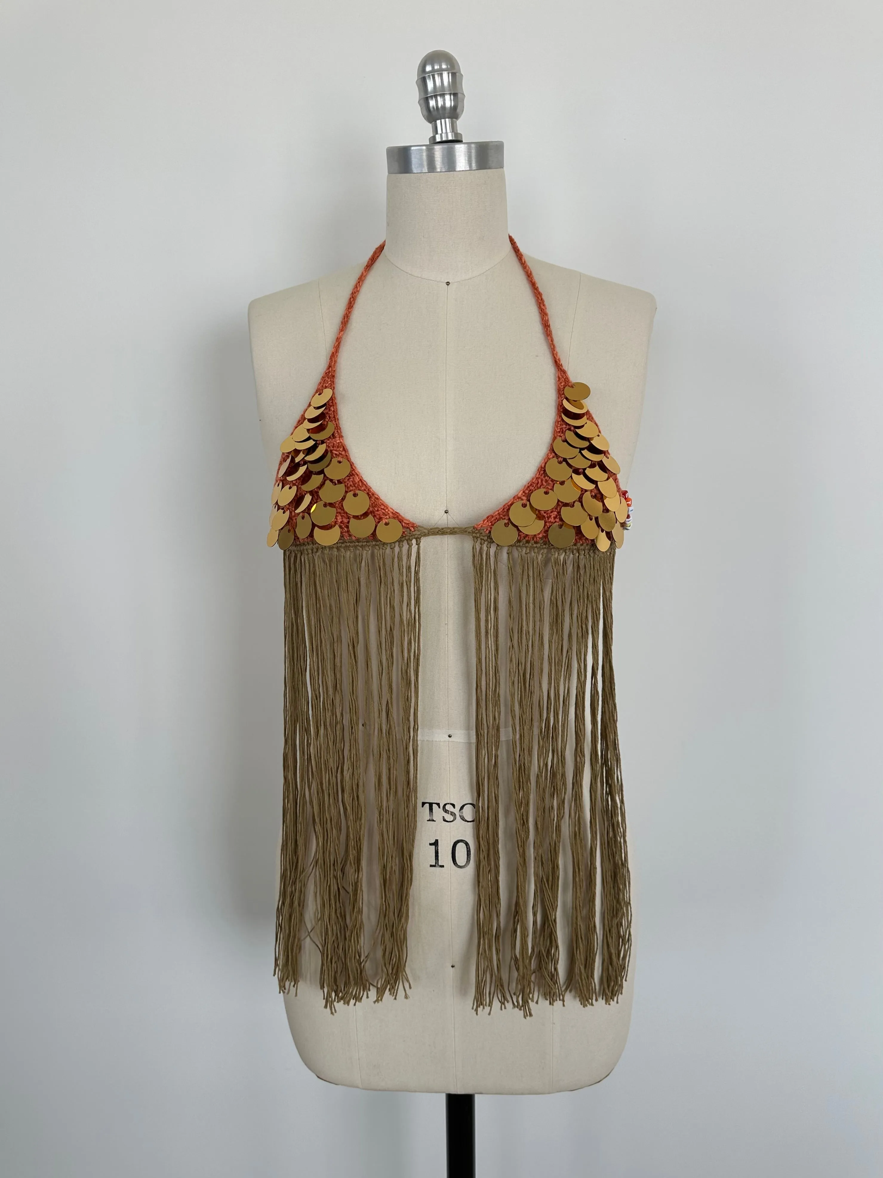 Bronze Fringe Bikini Top sold by Stiiickky product image thumbnail 2