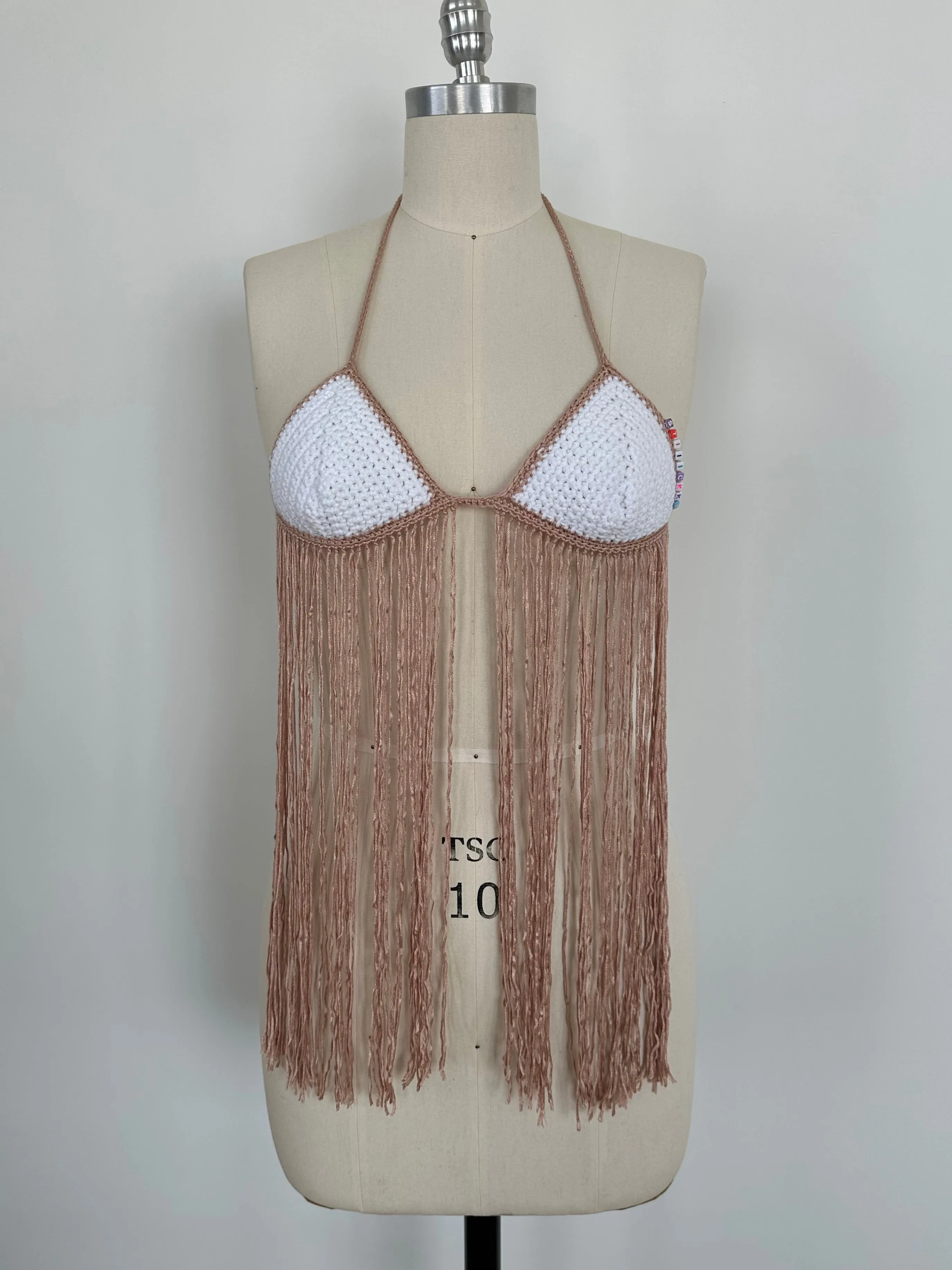 White Fringe Bikini Top sold by Stiiickky product image thumbnail 2