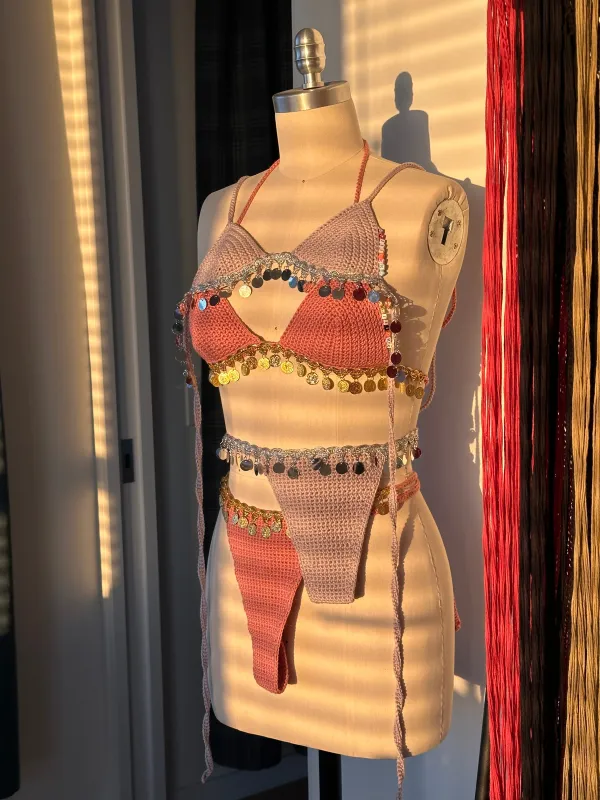 Crochet Sequin Bikini made by Stiiickky