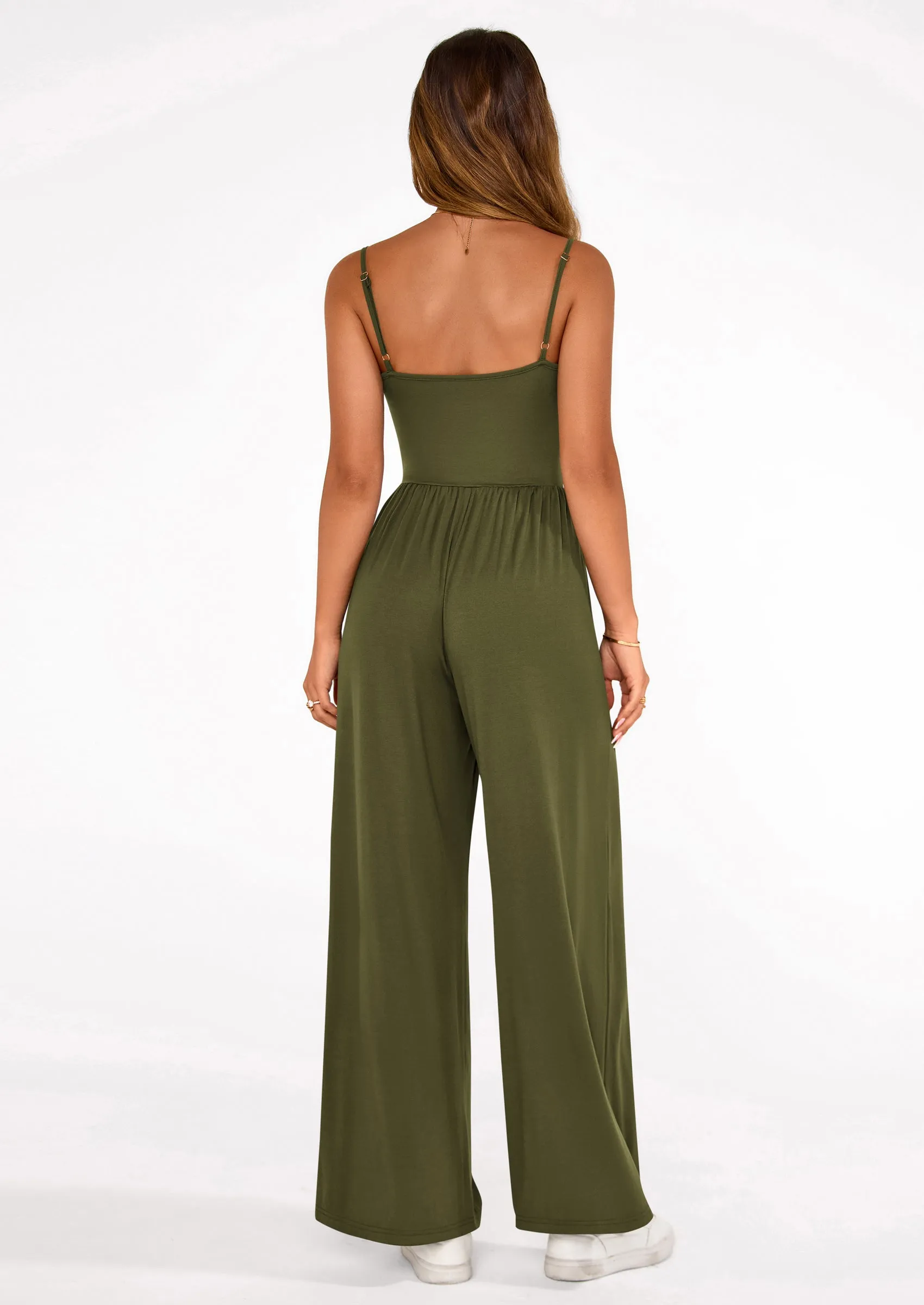 PRETTYGARDEN Summer Jumpsuits for Women Casual Wide Leg Date Night Rompers Sleeveless Beach Vacation One Piece Outfits sold by PrettyGarden product image thumbnail 2