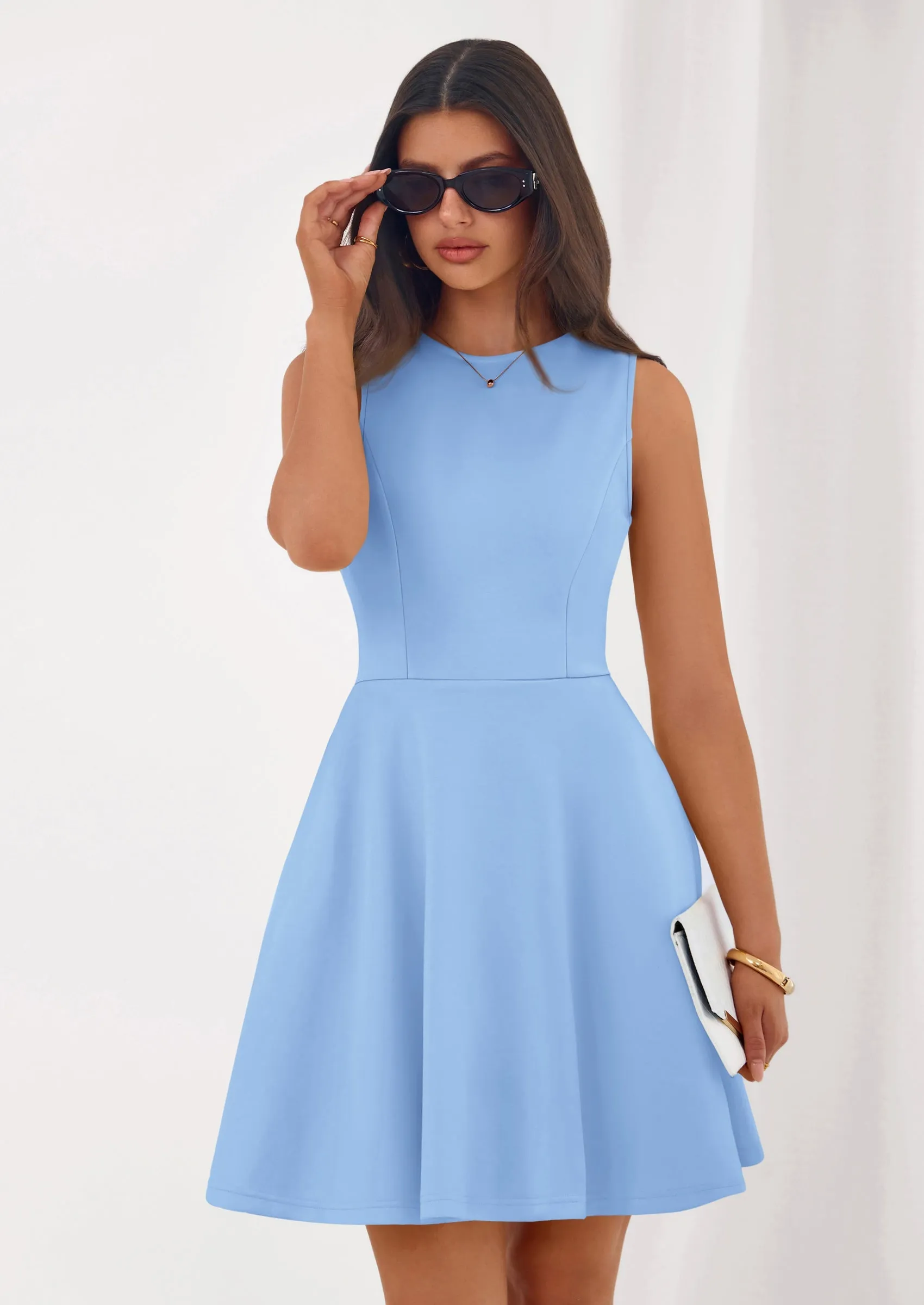 PRETTYGARDEN A Line Dresses for Women Elegant Classy Sleeveless Summer Short Tank Cocktail Party Spring Mini Dress sold by PrettyGarden product image thumbnail 3