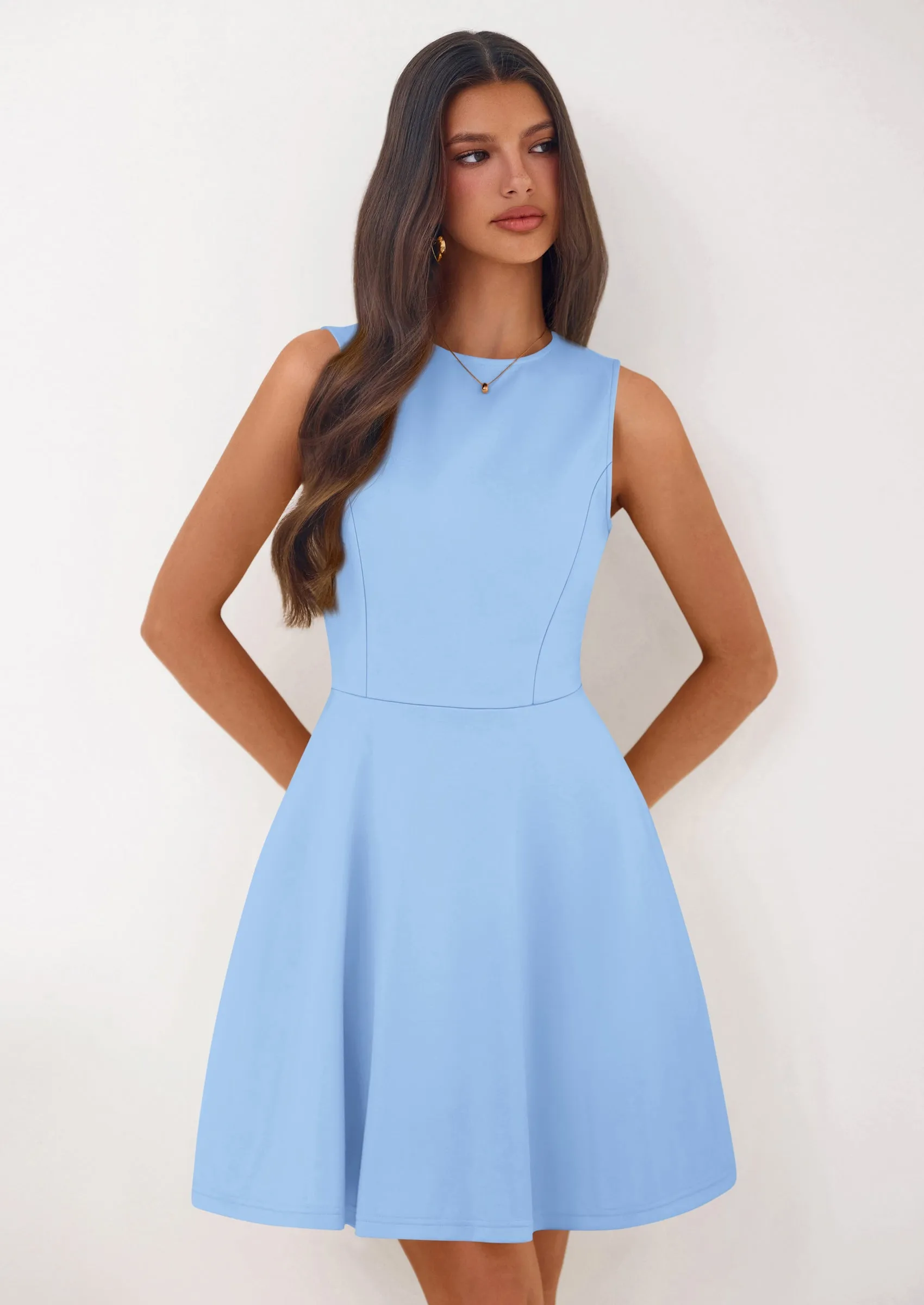 PRETTYGARDEN A Line Dresses for Women Elegant Classy Sleeveless Summer Short Tank Cocktail Party Spring Mini Dress sold by PrettyGarden product image thumbnail 5