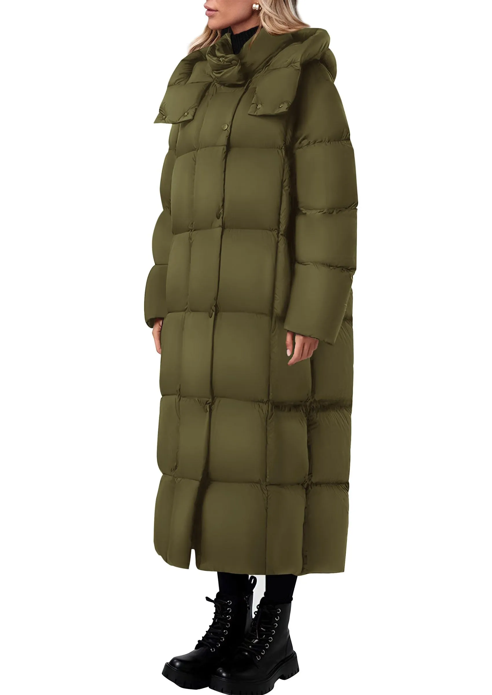 PRETTYGARDEN Women's Winter Long Puffer Coats Hooded Zip Up Casual Thickened Down Jackets Trendy Warm Clothes Outerwear sold by PrettyGarden product image thumbnail 5