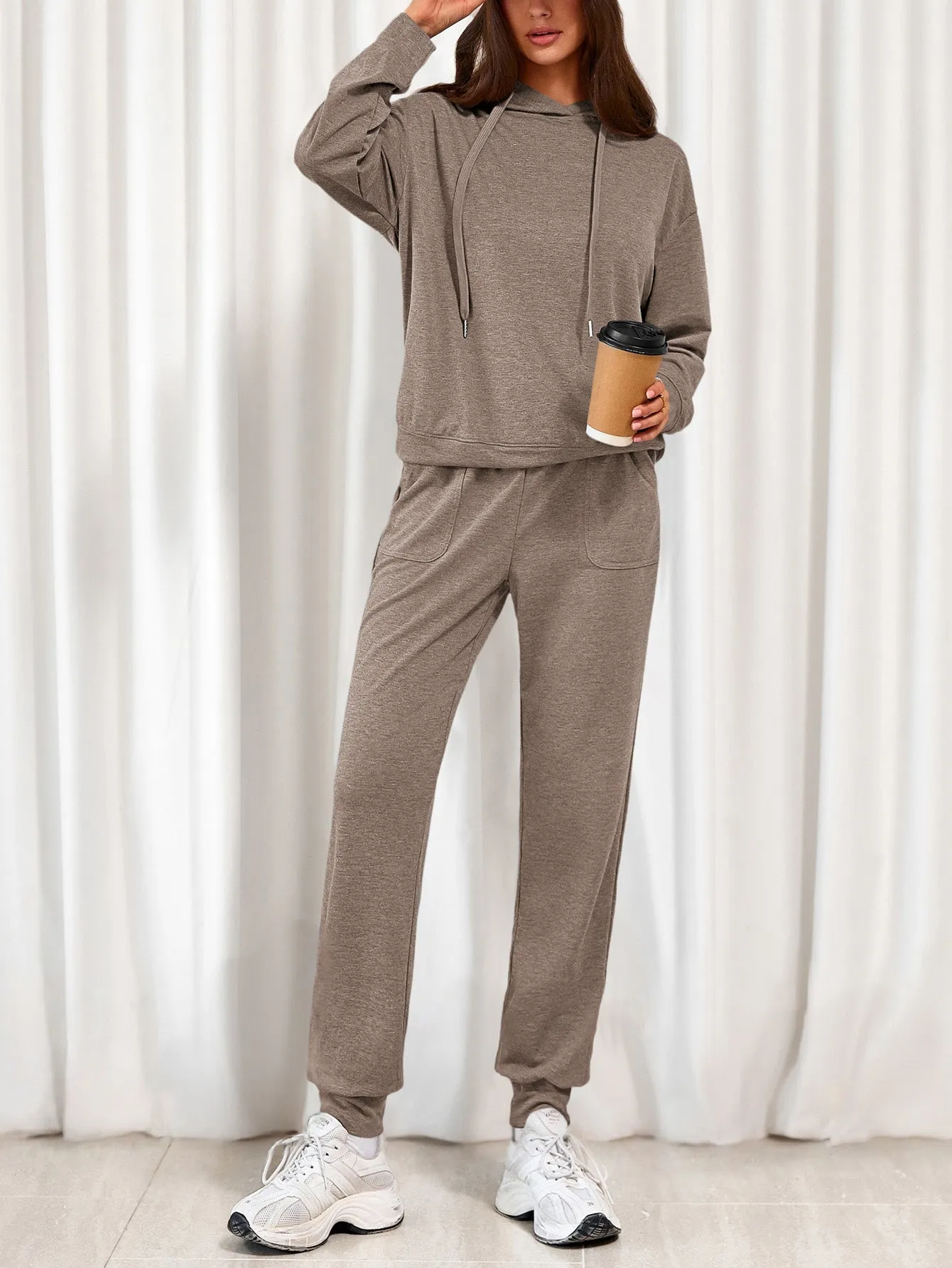 PRETTYGARDEN Women's Two Piece Outfits Sweatsuits Lounge Sets Hoodies Sweatshirt Joggers Sweatpants Fall Fashion Clothes sold by PrettyGarden product image thumbnail 3