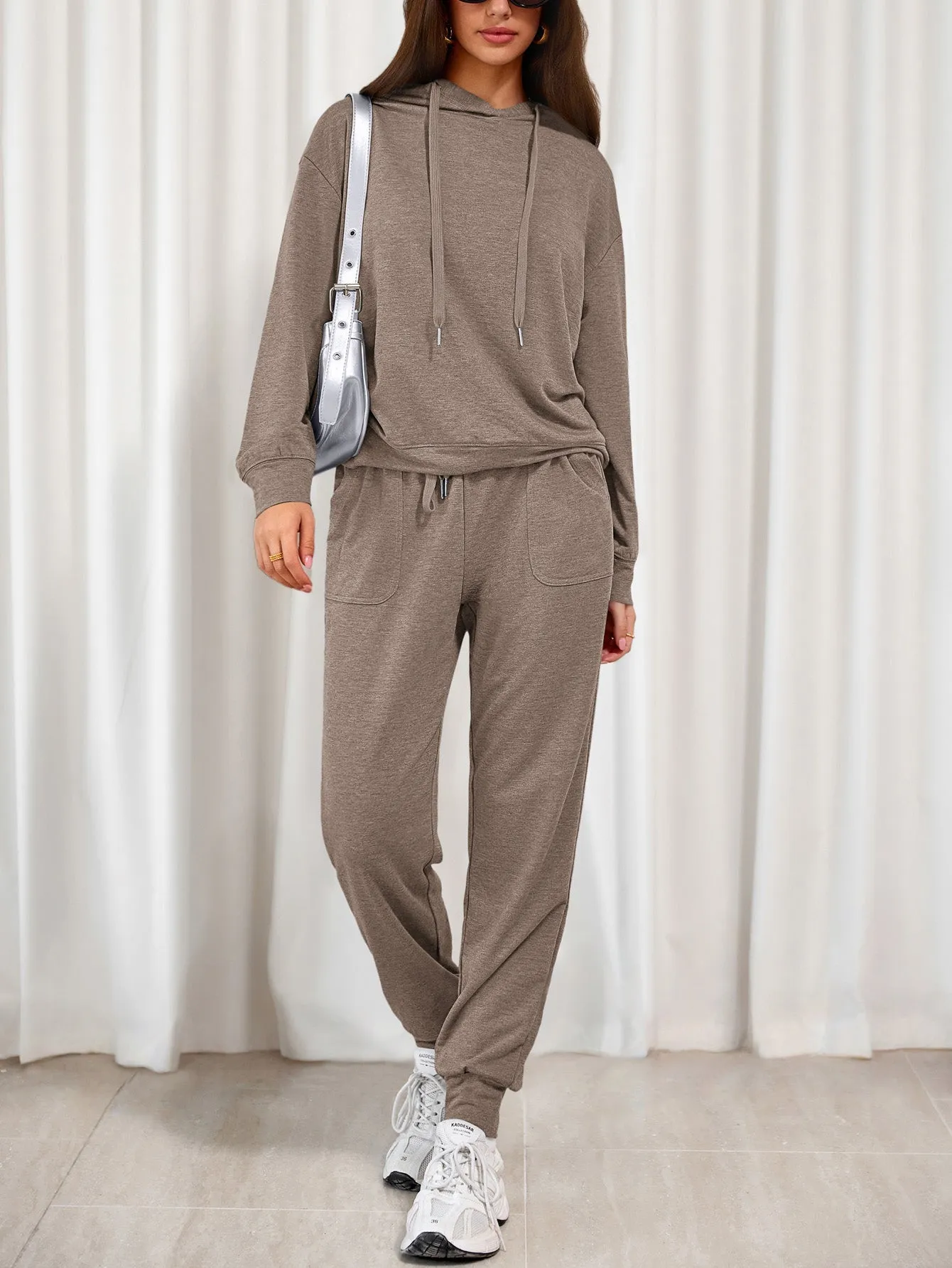 PRETTYGARDEN Women's Two Piece Outfits Sweatsuits Lounge Sets Hoodies Sweatshirt Joggers Sweatpants Fall Fashion Clothes sold by PrettyGarden product image thumbnail 4