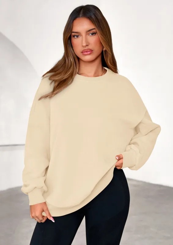 PRETTYGARDEN Sweatshirts for Women Oversized Crewneck Fleece Pullover Long Sleeve Tops Comfy Fall Winter Fashion Outfits made by PrettyGarden