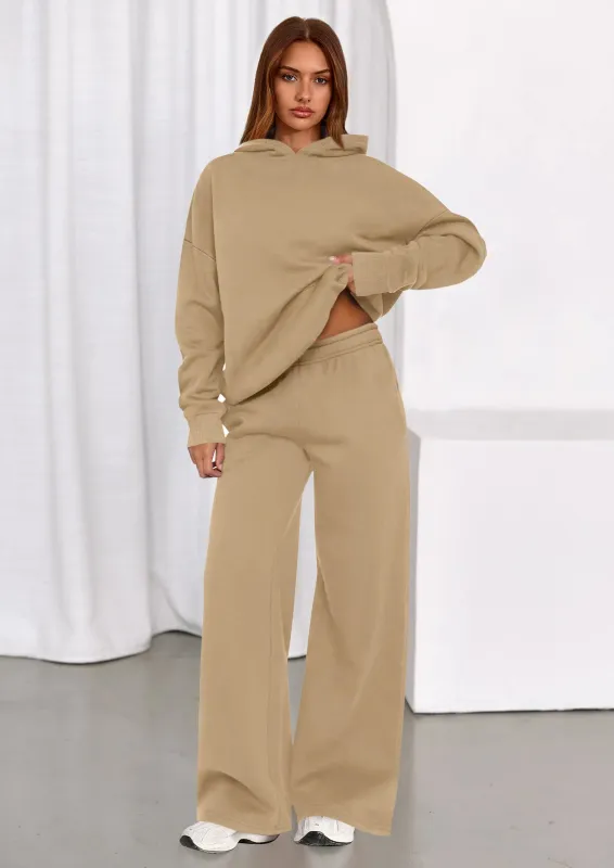 PRETTYGARDEN Womens Sweatsuits 2 Piece Set Casual Winter Long Sleeve Hoodie Loose Wide Leg Sweatpants Fall Tracksuit made by PrettyGarden