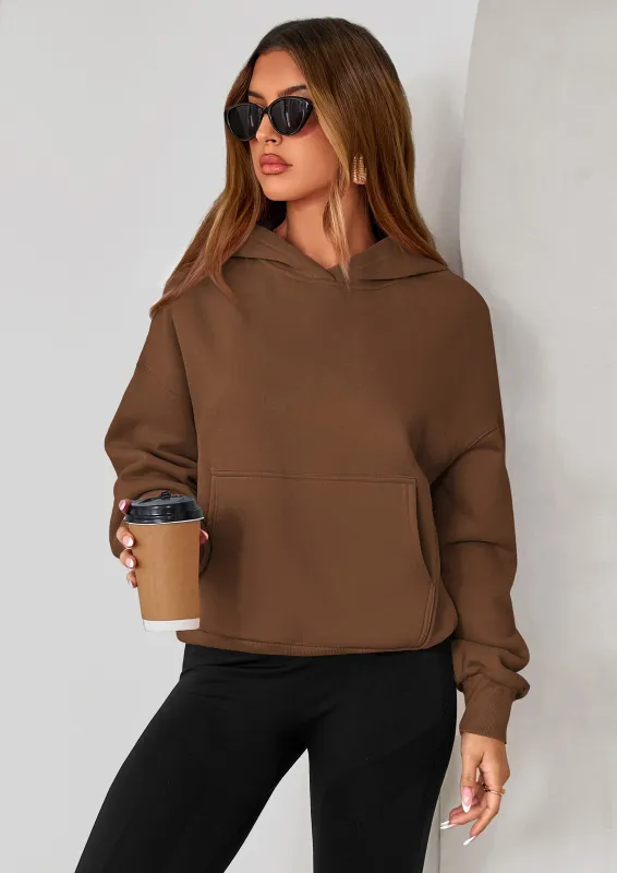PRETTYGARDEN Women's Fall Hooded Sweatshirts Long Sleeve Half Zip Cropped Hoodies Pullover Winter Fashion Clothes made by PrettyGarden