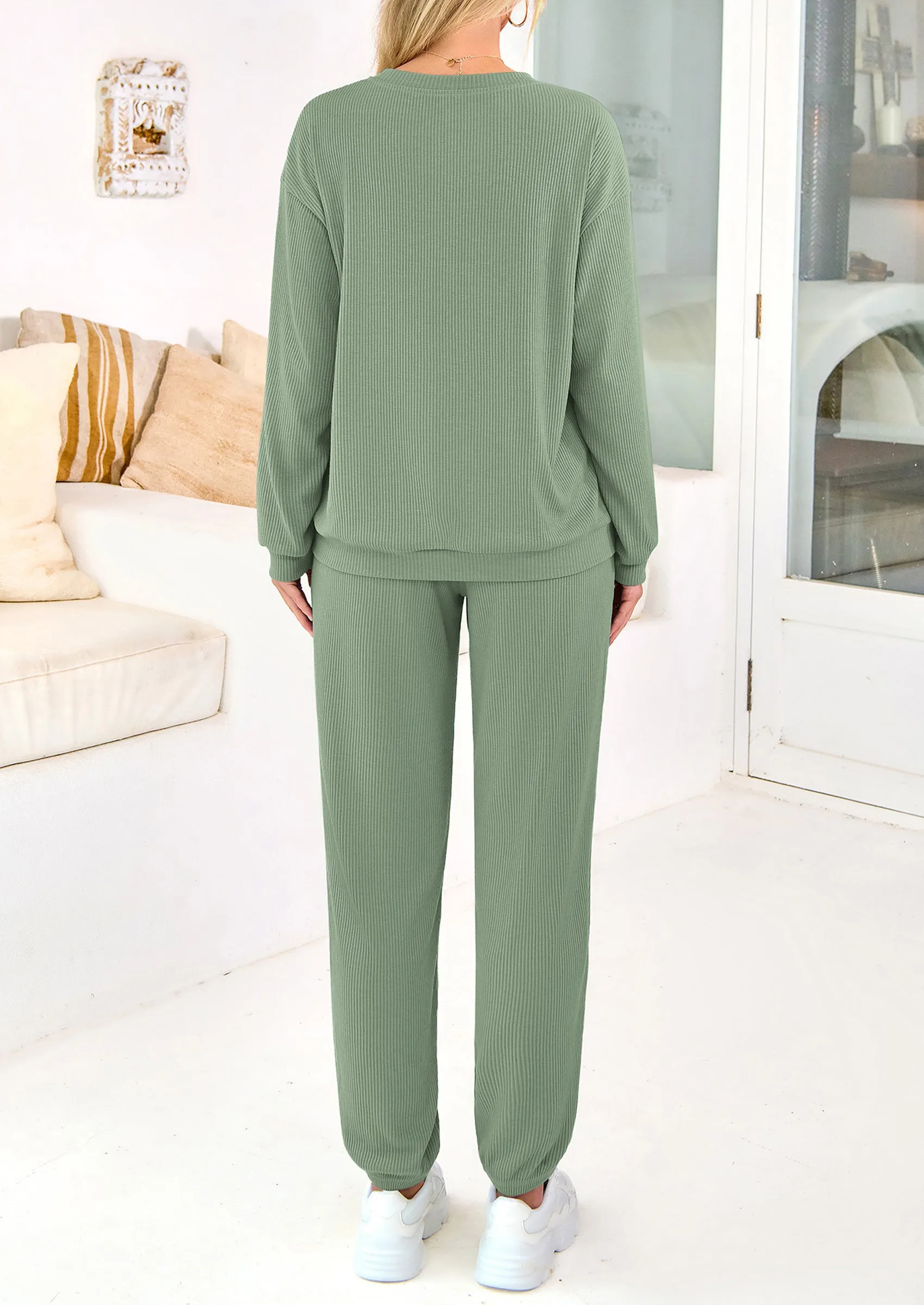 KIRUNDO Lounge Sets for Women Travel Airport Outfits Lightweight Tops Drawstring Pants Tracksuit Jogger Set Postpartum sold by PrettyGarden product image thumbnail 2