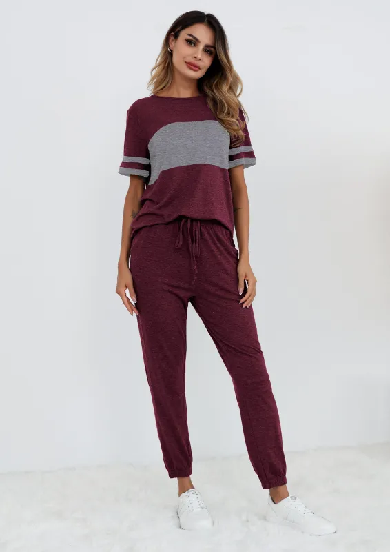 PRETTYGARDEN Women's Two Piece Lounge Sets Spring Summer Jogger Pants Vacation Outfits Travel Airplane Matching Clothes made by PrettyGarden