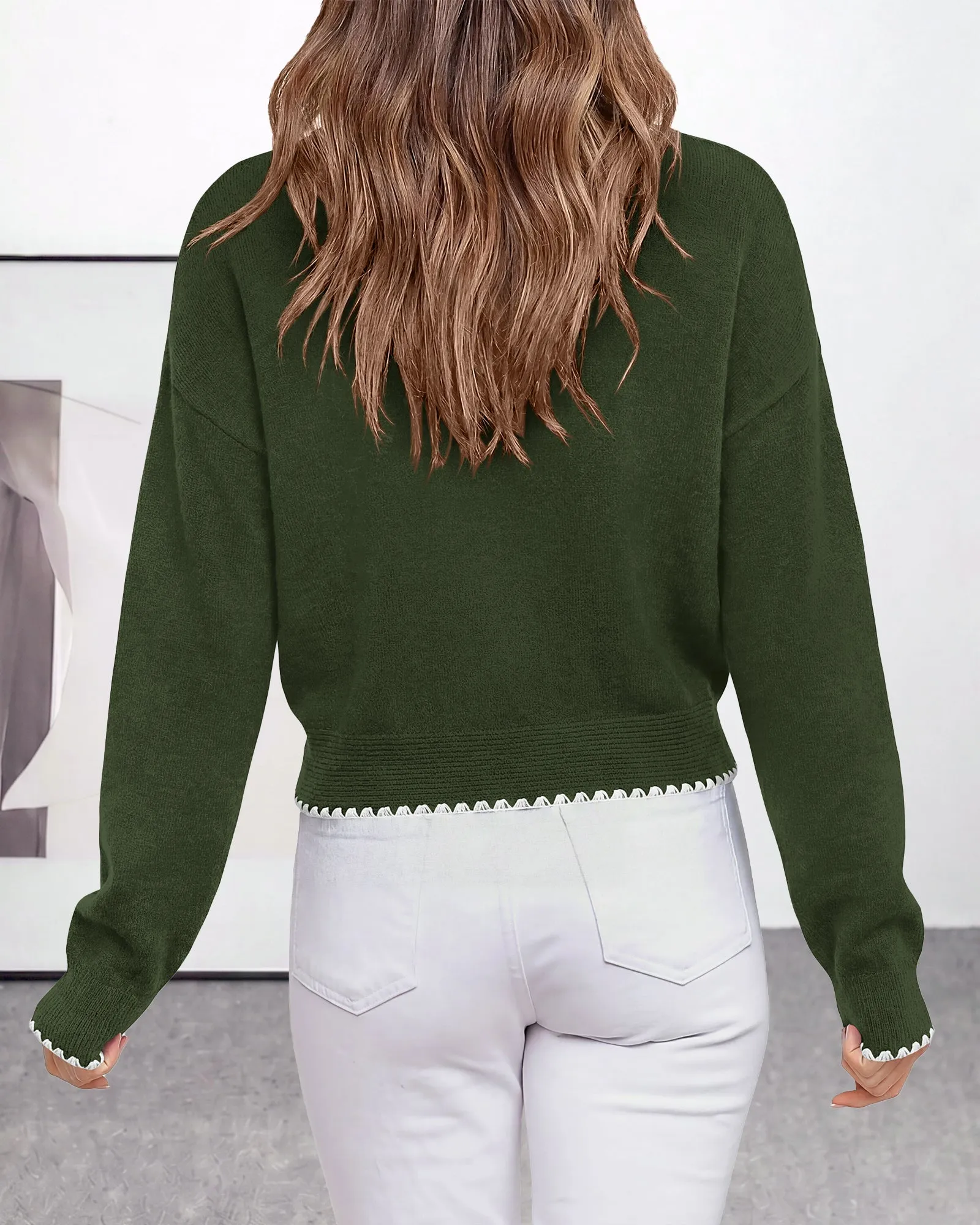 PRETTYGARDEN Casual Long Sleeve Strappy Sweaters for Women sold by PrettyGarden product image thumbnail 5