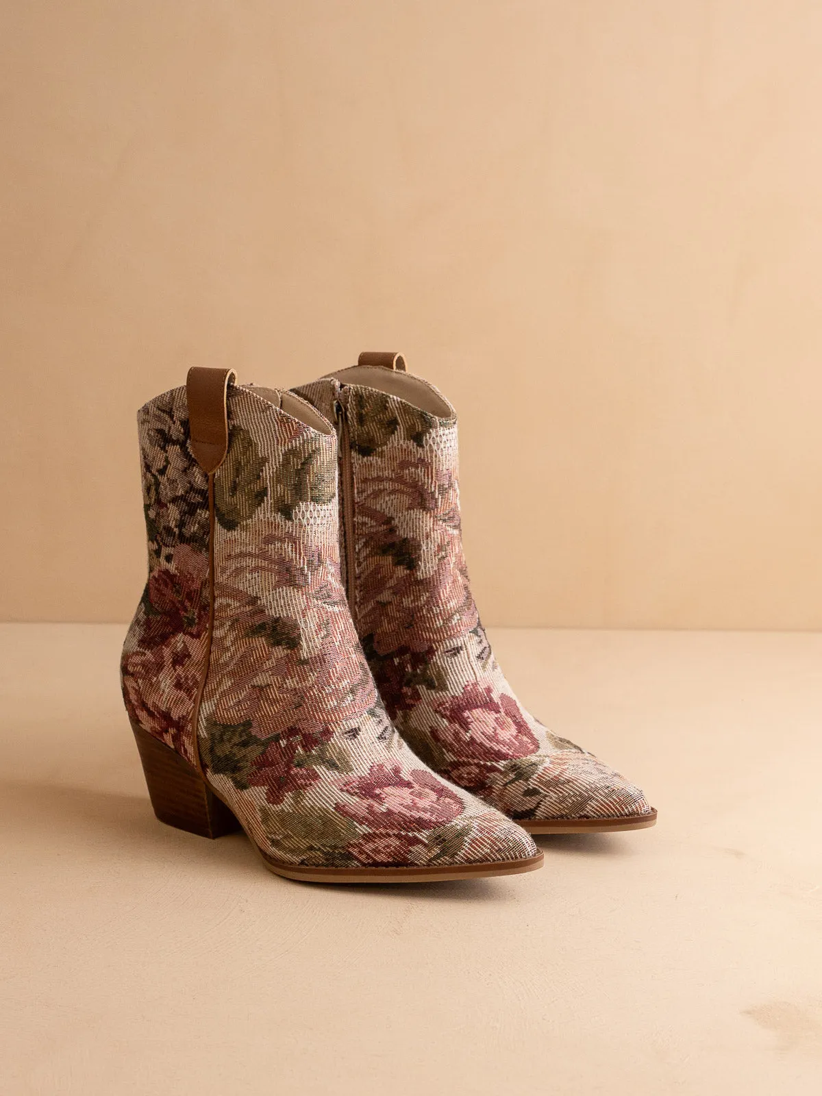 The Karina | Mauve Tapestry Bootie sold by Oasis Society product image thumbnail 2
