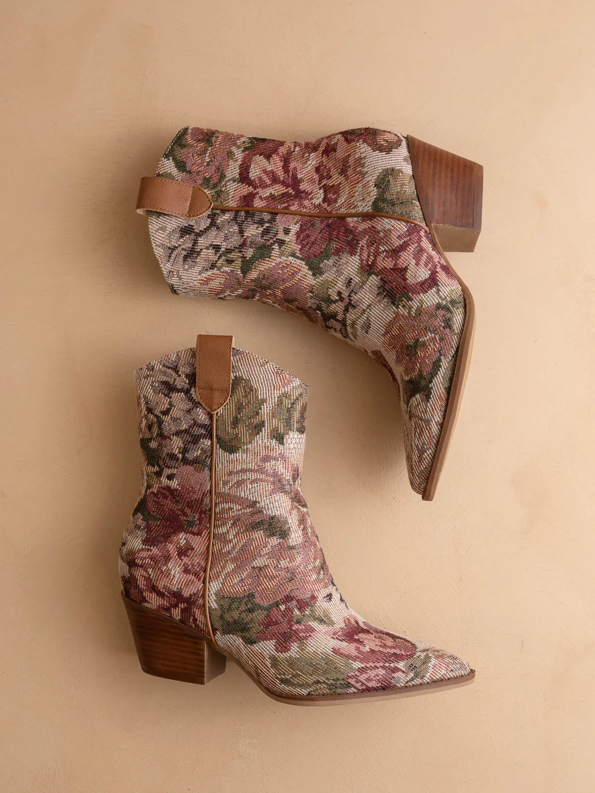 The Karina | Mauve Tapestry Bootie sold by Oasis Society product image thumbnail 4