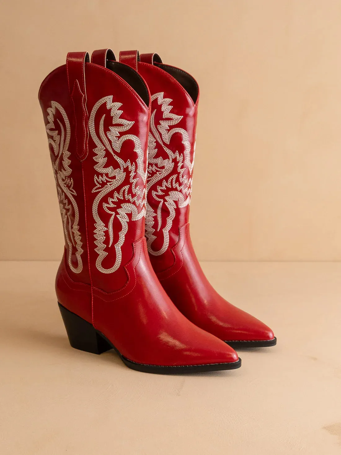 The Amaya | Cherry Classic Western Cowgirl Boot sold by Oasis Society product image thumbnail 4