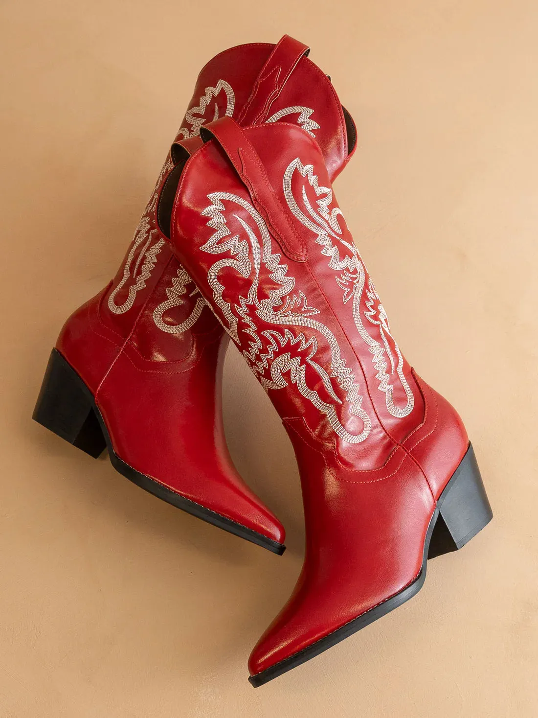 The Amaya | Cherry Classic Western Cowgirl Boot sold by Oasis Society product image thumbnail 3