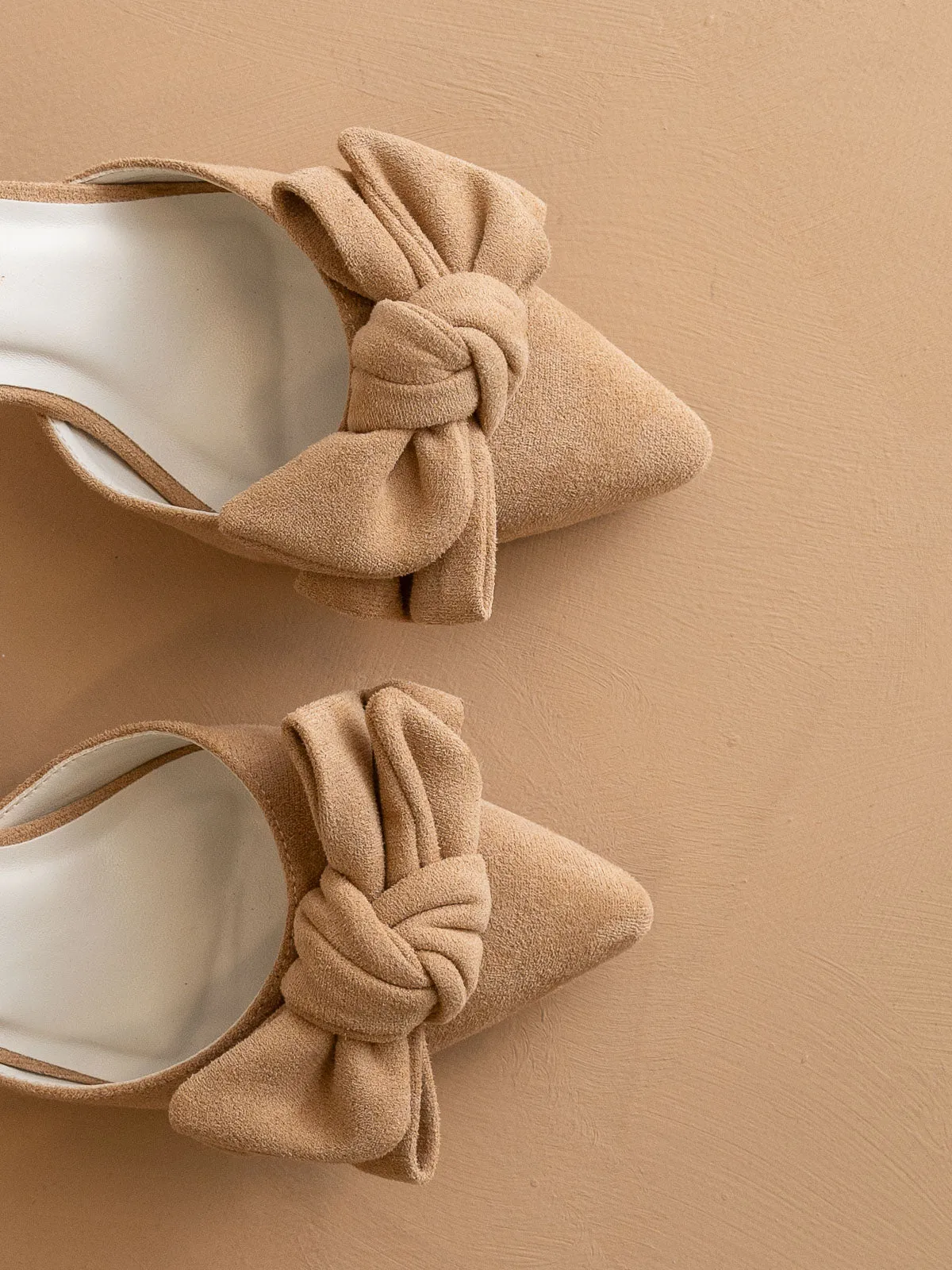 The Jane | Sand Pointed Toe Bow Accent Kitten Heel *FINAL SALE* sold by Oasis Society product image thumbnail 2