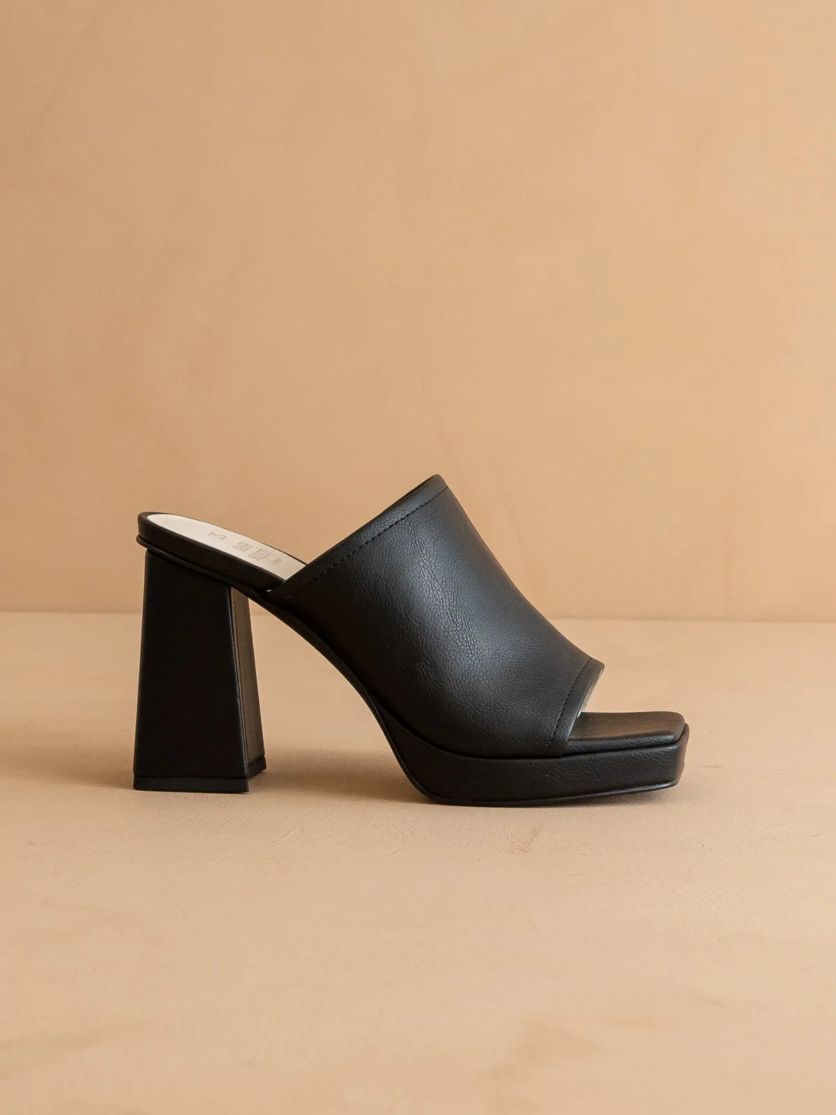 The Vivienne Black | Slip On Platform heel *final sale* sold by Oasis Society product image thumbnail 2