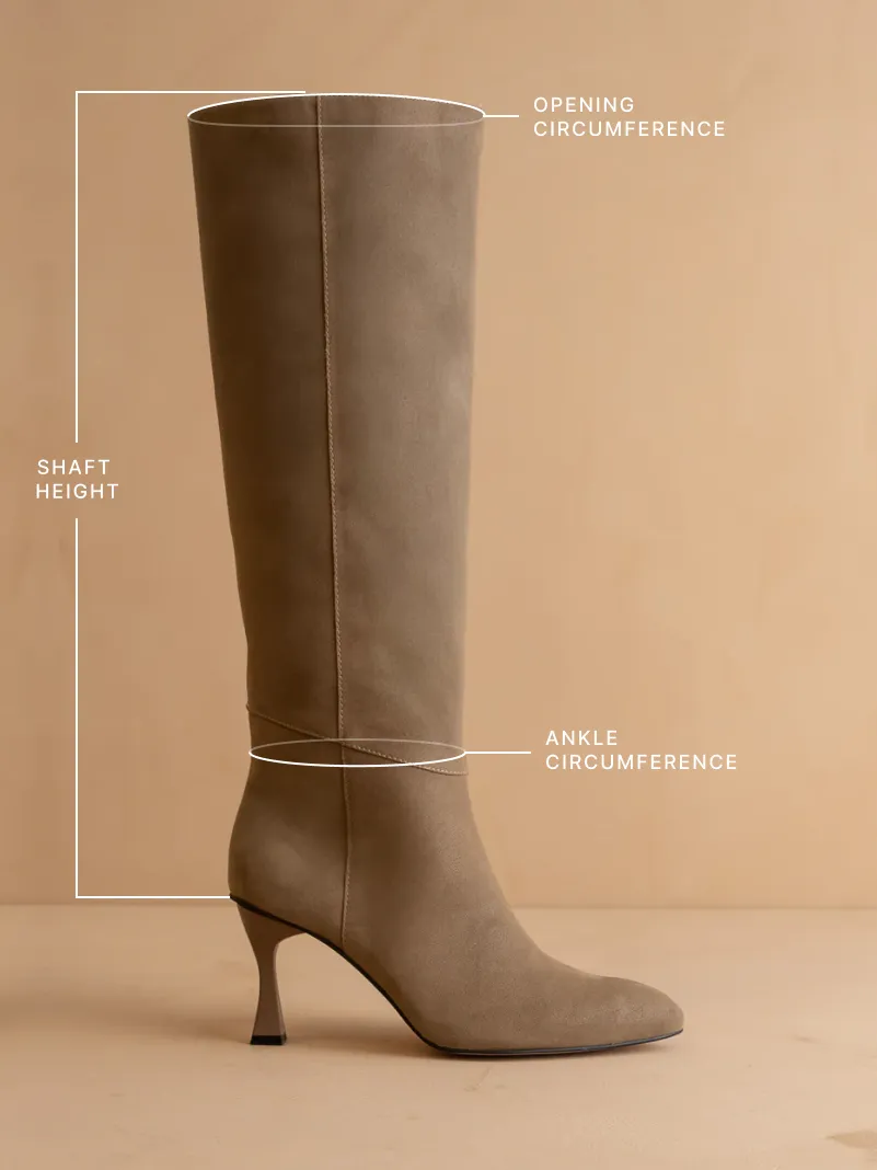 The Lexington | Dark Taupe Pointed Toe Knee High Boot sold by Oasis Society product image thumbnail 4