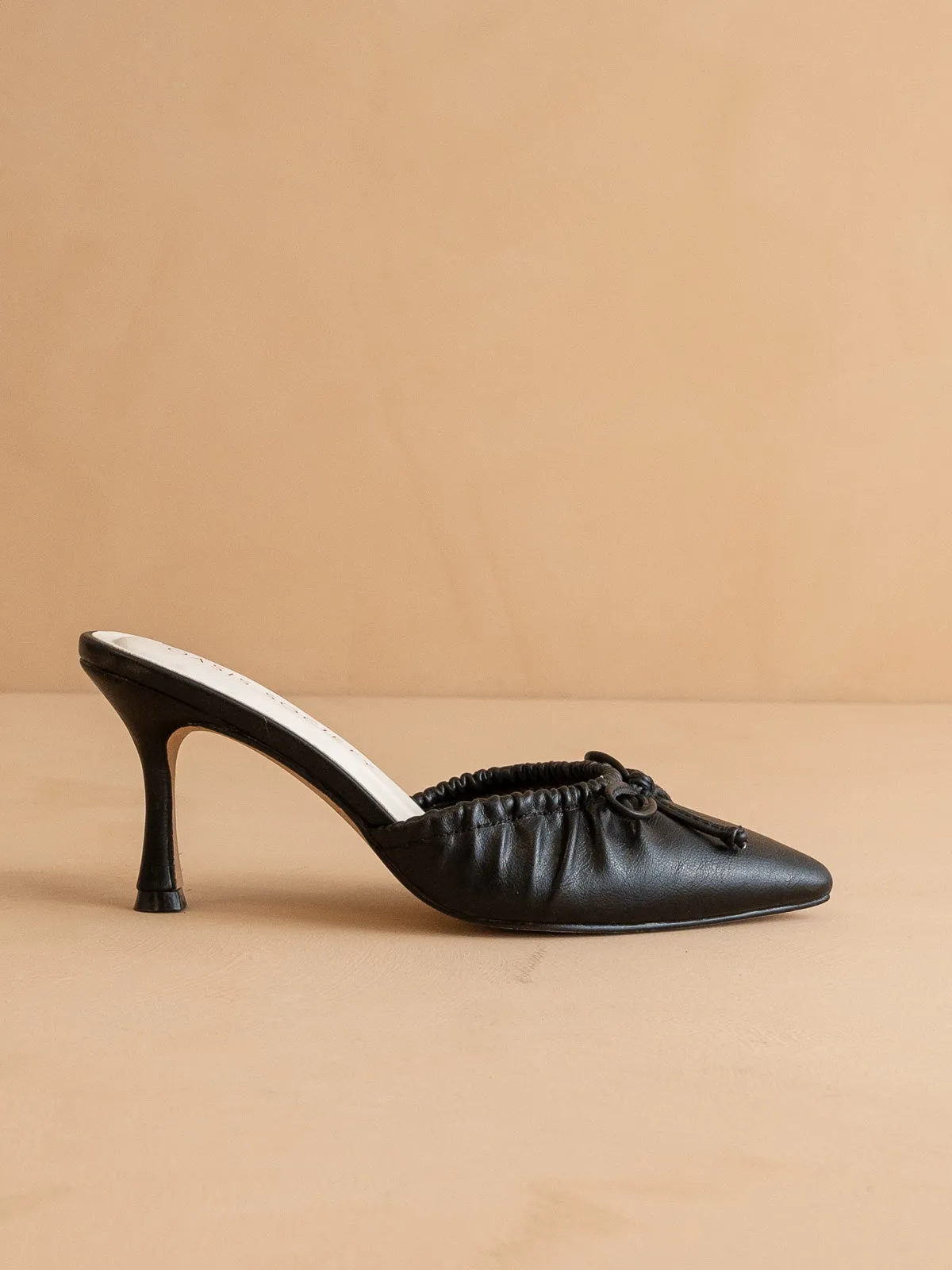 The Maven | Black Pointed Kitten Heel with Bow sold by Oasis Society product image thumbnail 2