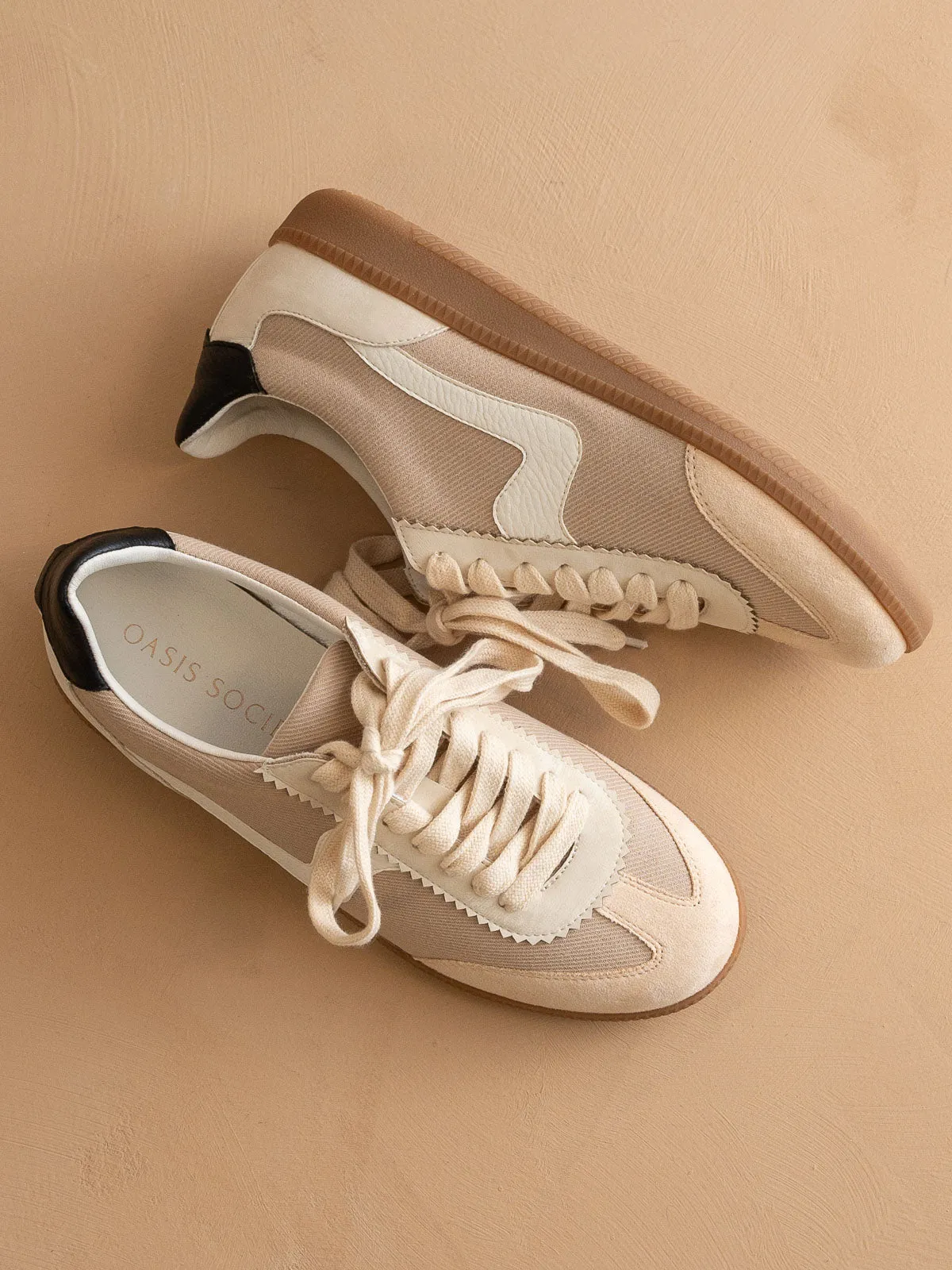The Kyla | Almond Classic Low Top Sneakers *FINAL SALE* sold by Oasis Society product image thumbnail 3