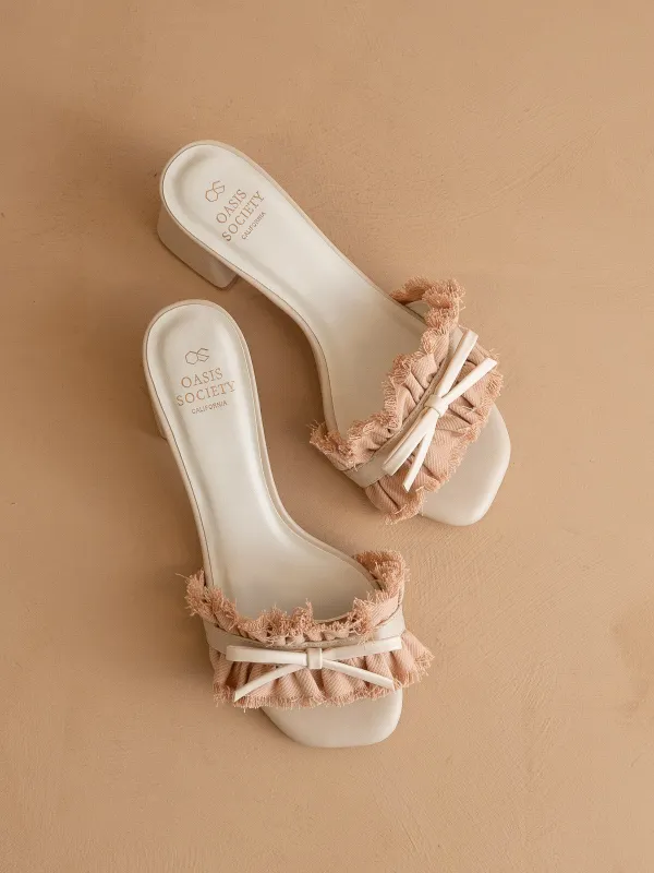 The Julissa | Apricot Romantic Low Heel Sandal *FINAL SALE* made by Oasis Society