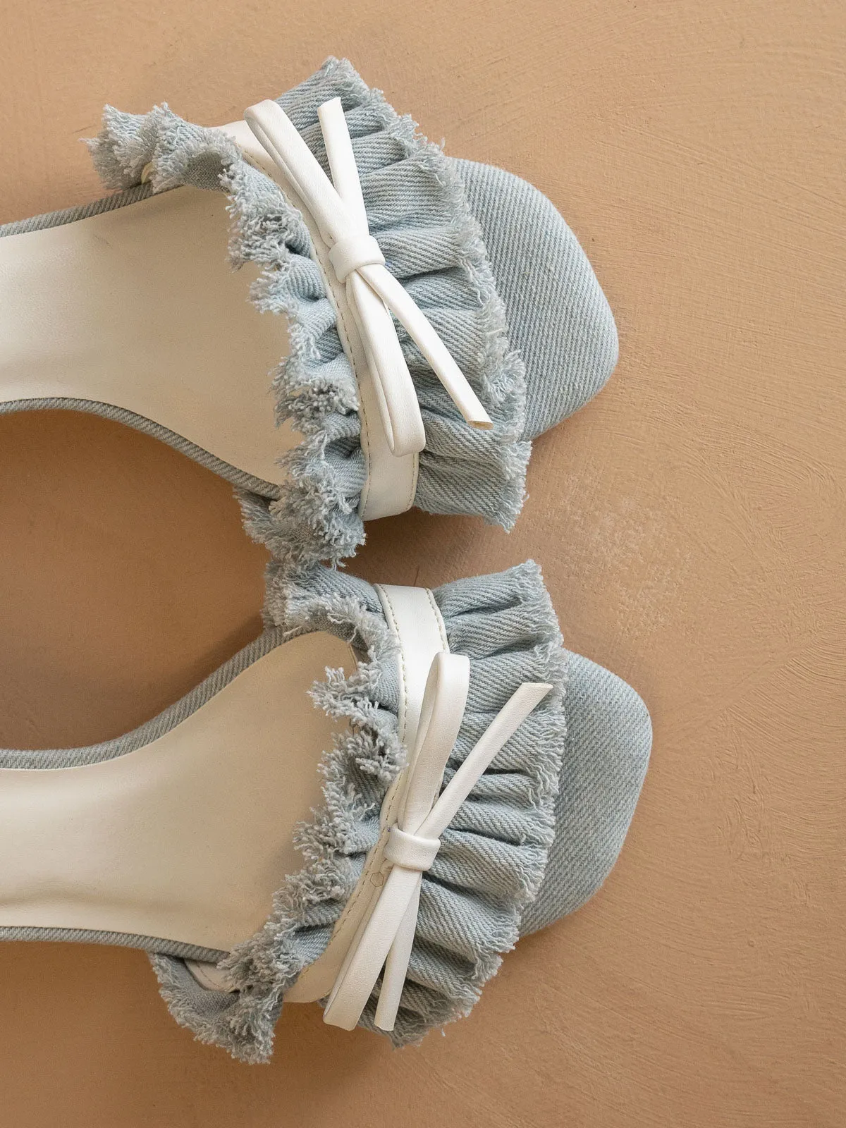 The Julissa | Denim Romantic Low Heel Sandal sold by Oasis Society product image thumbnail 4