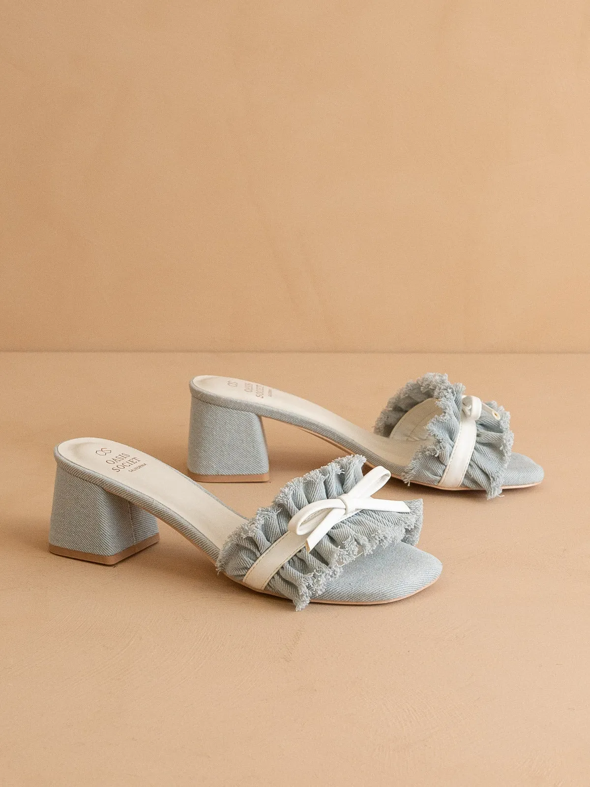 The Julissa | Denim Romantic Low Heel Sandal sold by Oasis Society product image thumbnail 3