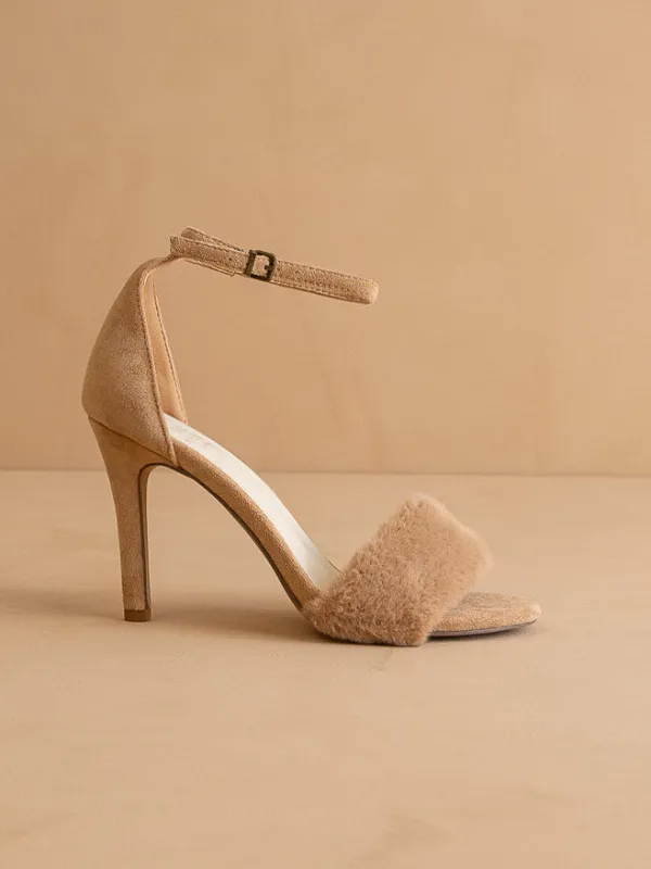 The Hadley | Almond Feather Heels *final sale* sold by Oasis Society