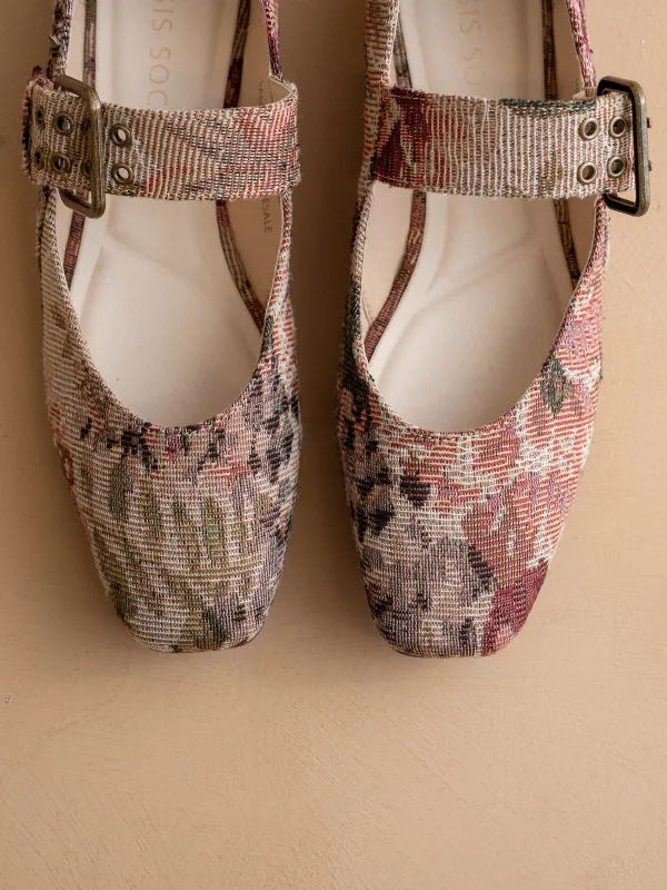 The Soho | Mauve Tapestry Ballet Flat sold by Oasis Society