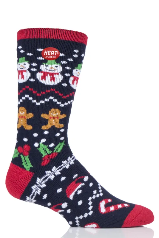 Men's WARM Light Weight Festive Holiday Crew Sock sold by Sock Buy