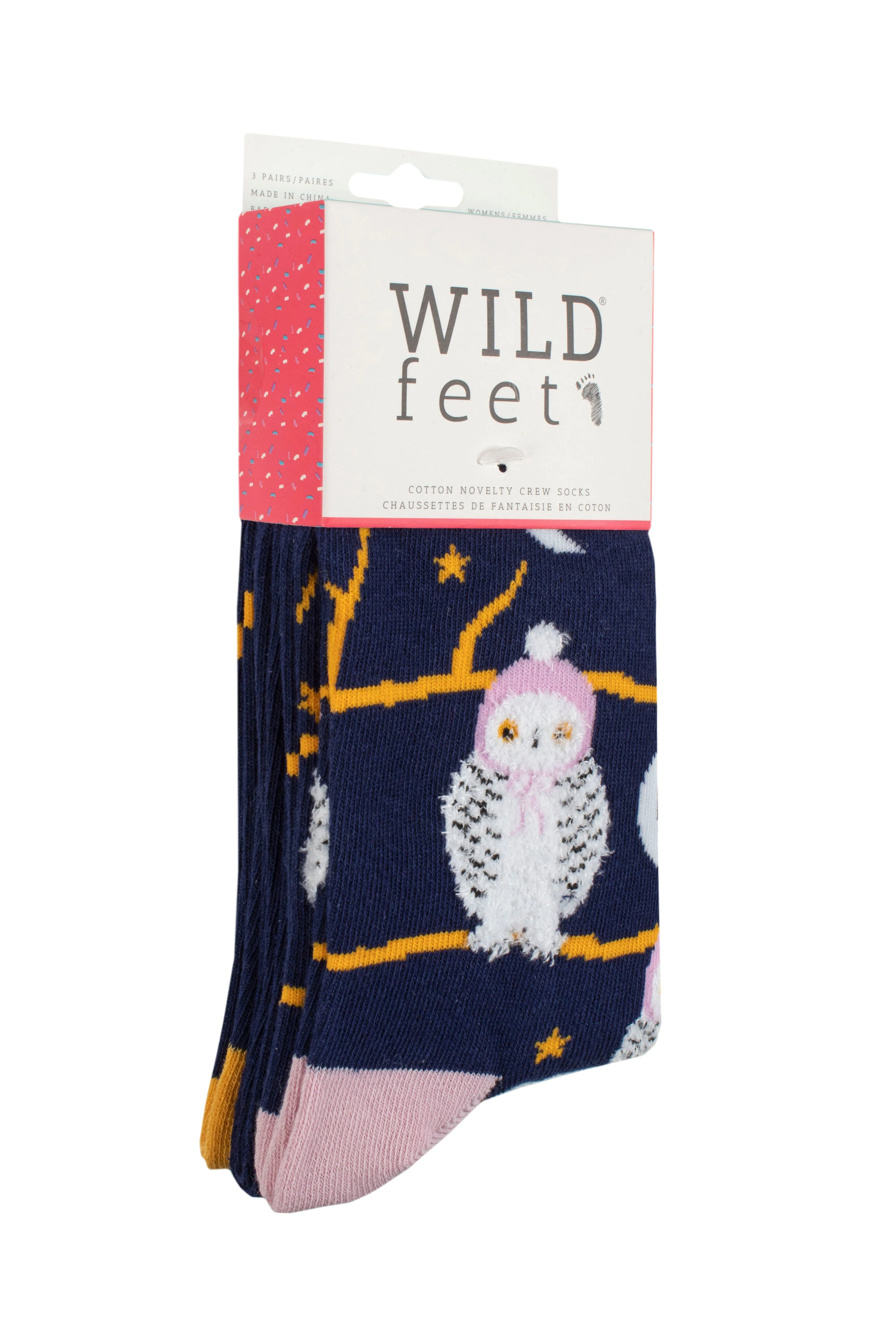 Women's Snowy Owl Crew Sock - 3 Pair Pack sold by Sock Buy product image thumbnail 2