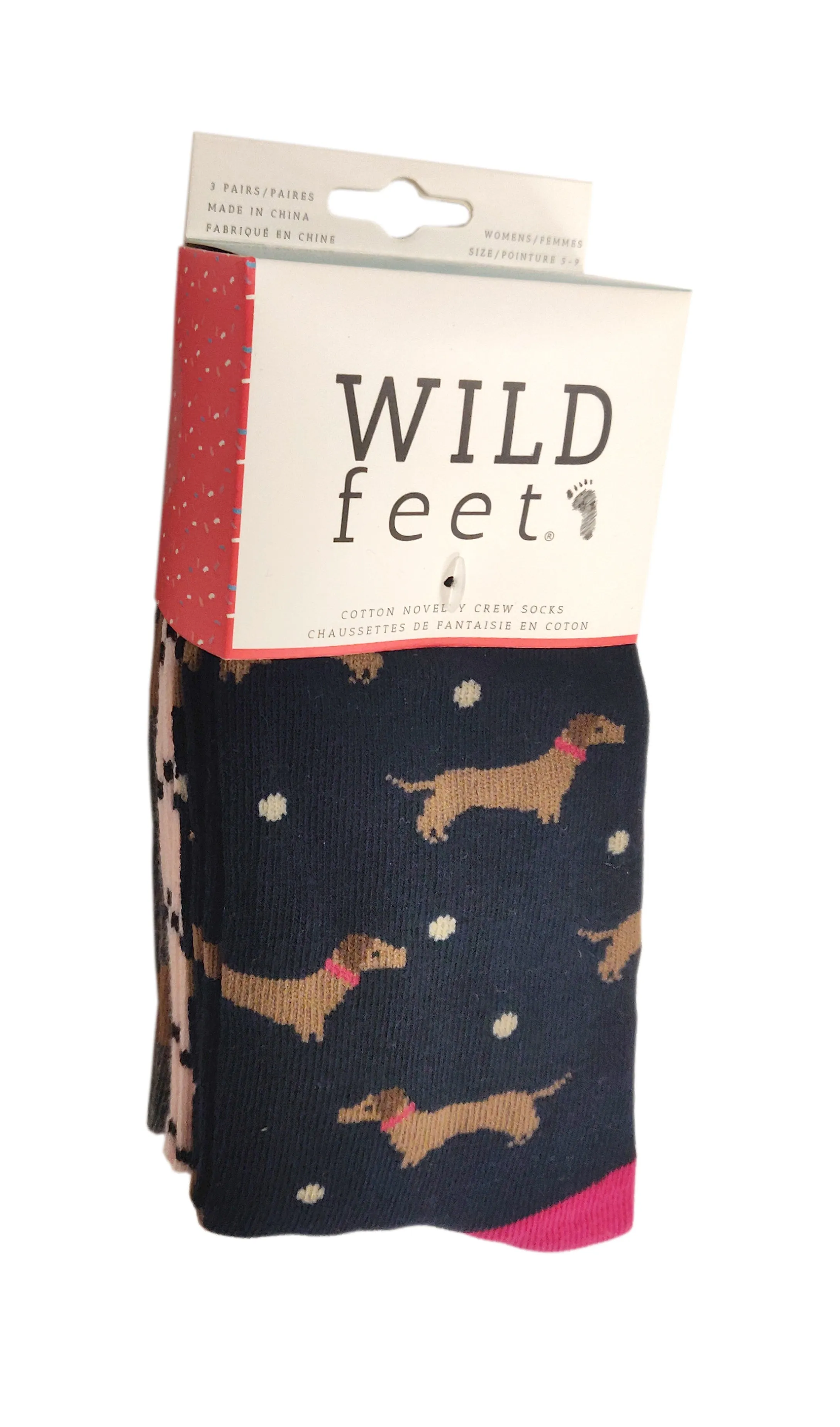 Women's Weiner Dog Crew Sock - 3 Pair Pack sold by Sock Buy product image thumbnail 2