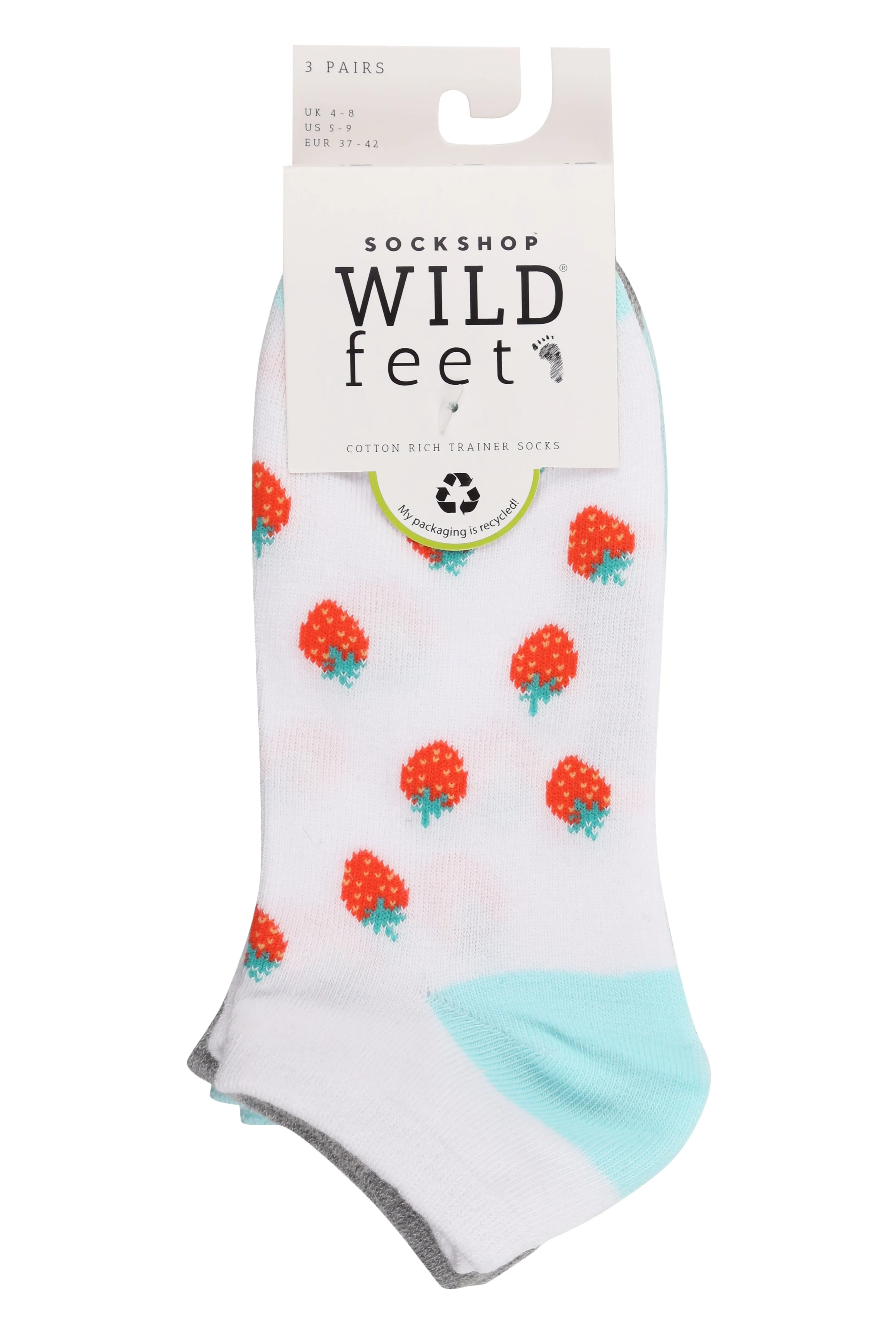Women's Strawberries Low Cut Socks sold by Sock Buy product image thumbnail 2