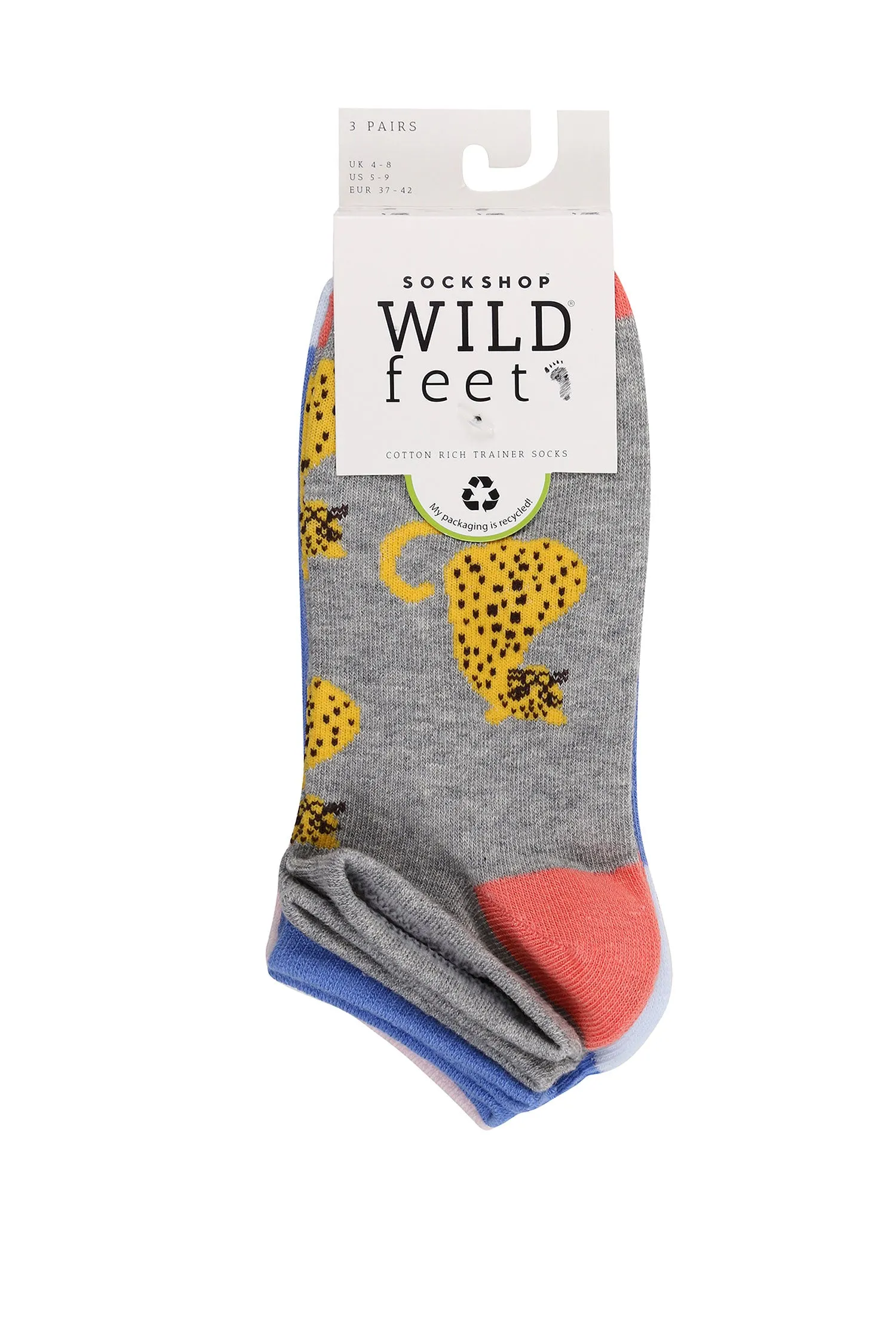 Women's Cheetah Low Cut Socks - 3 Pair Pack sold by Sock Buy product image thumbnail 2